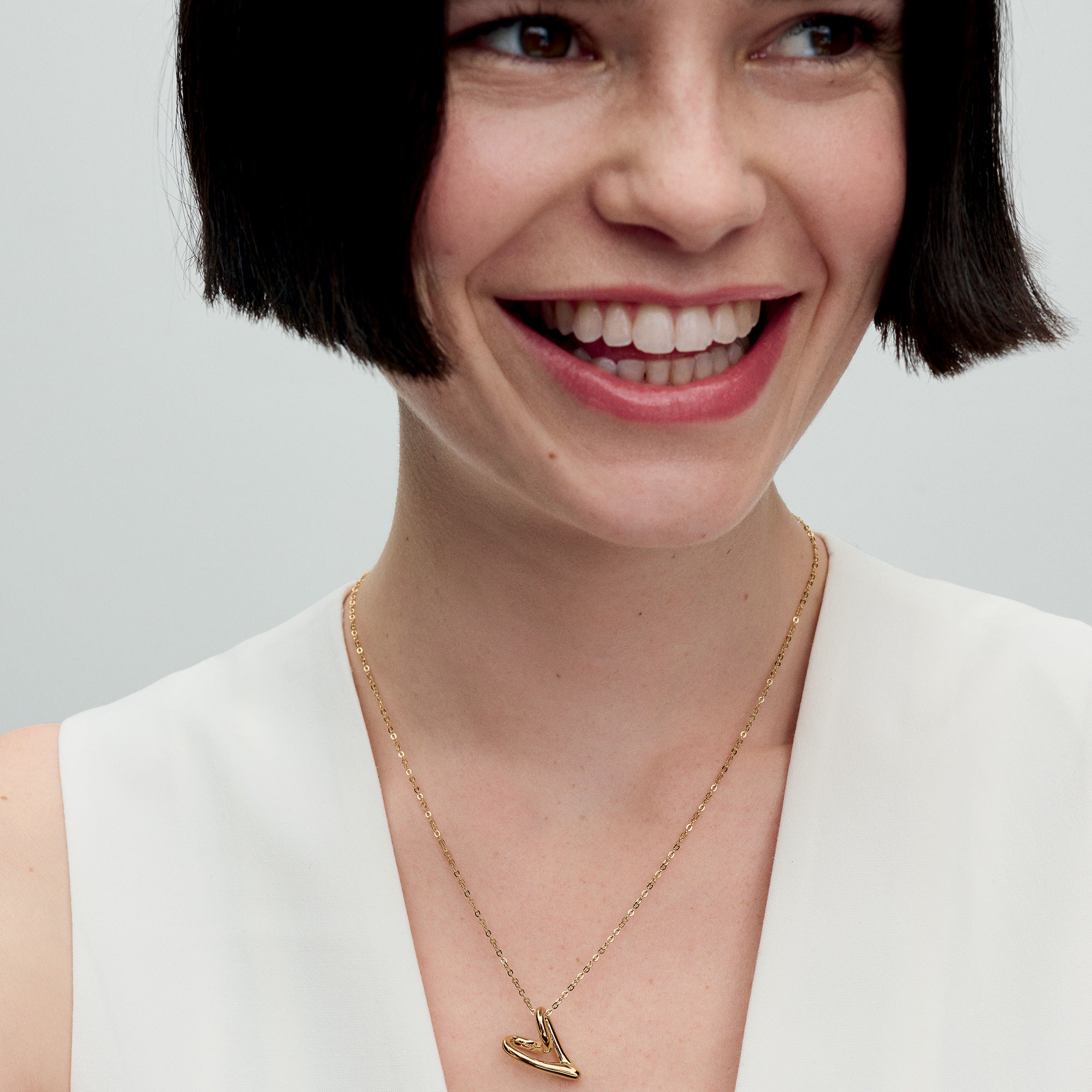 Heart Pendant 14K Gold-Plated Necklace