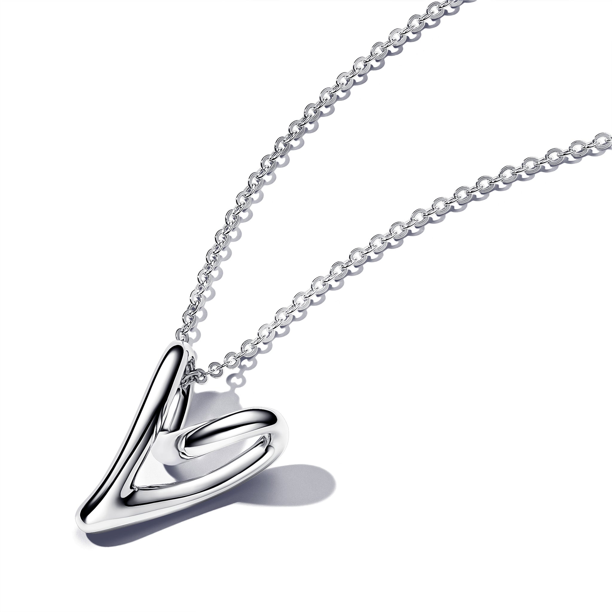 Heart Pendant Sterling Silver Necklace