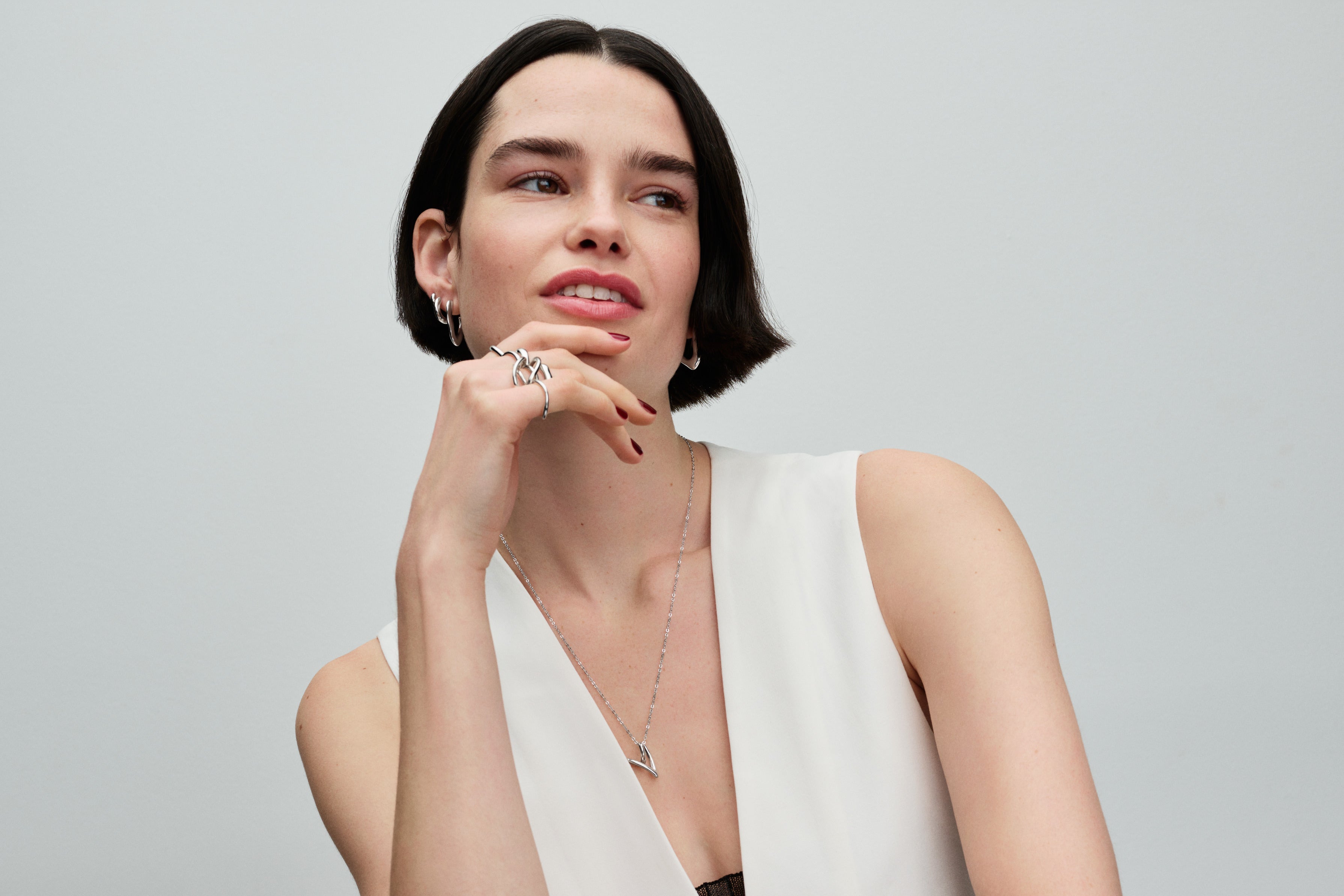 Heart Pendant Sterling Silver Necklace