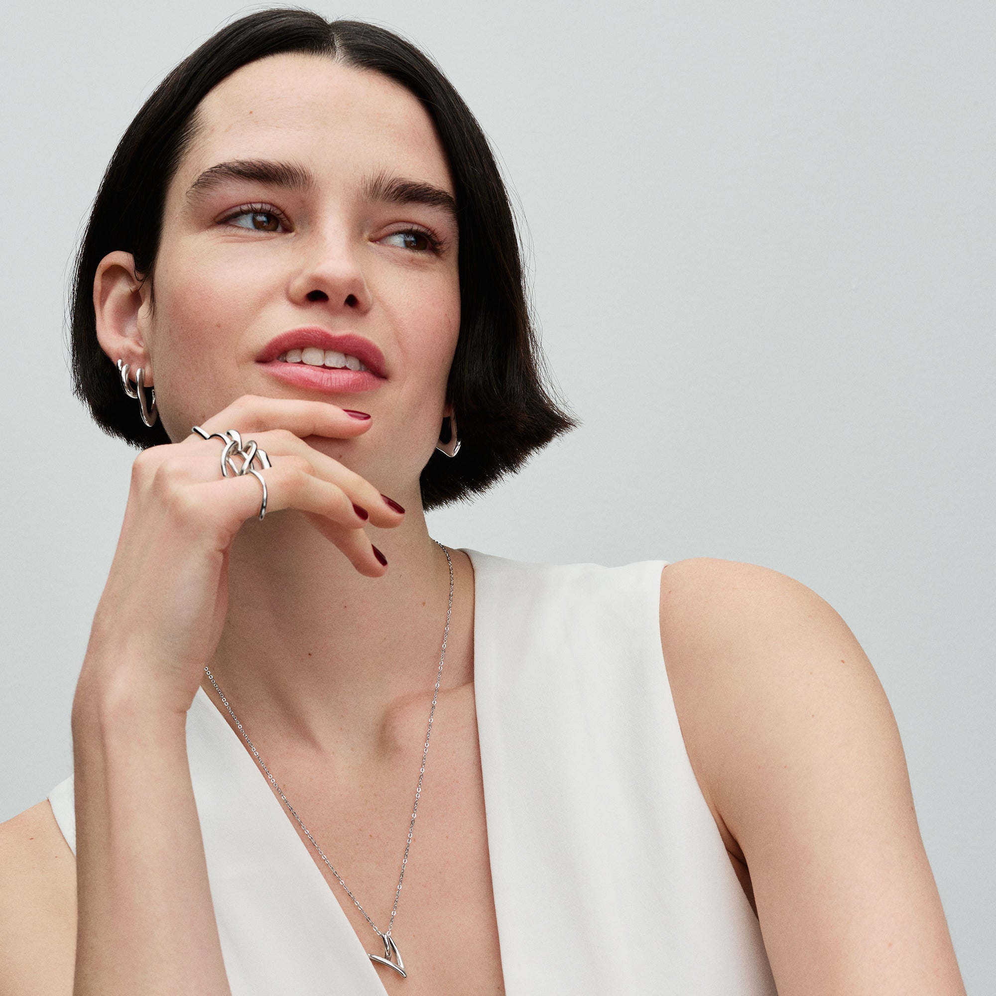 Heart Pendant Sterling Silver Necklace