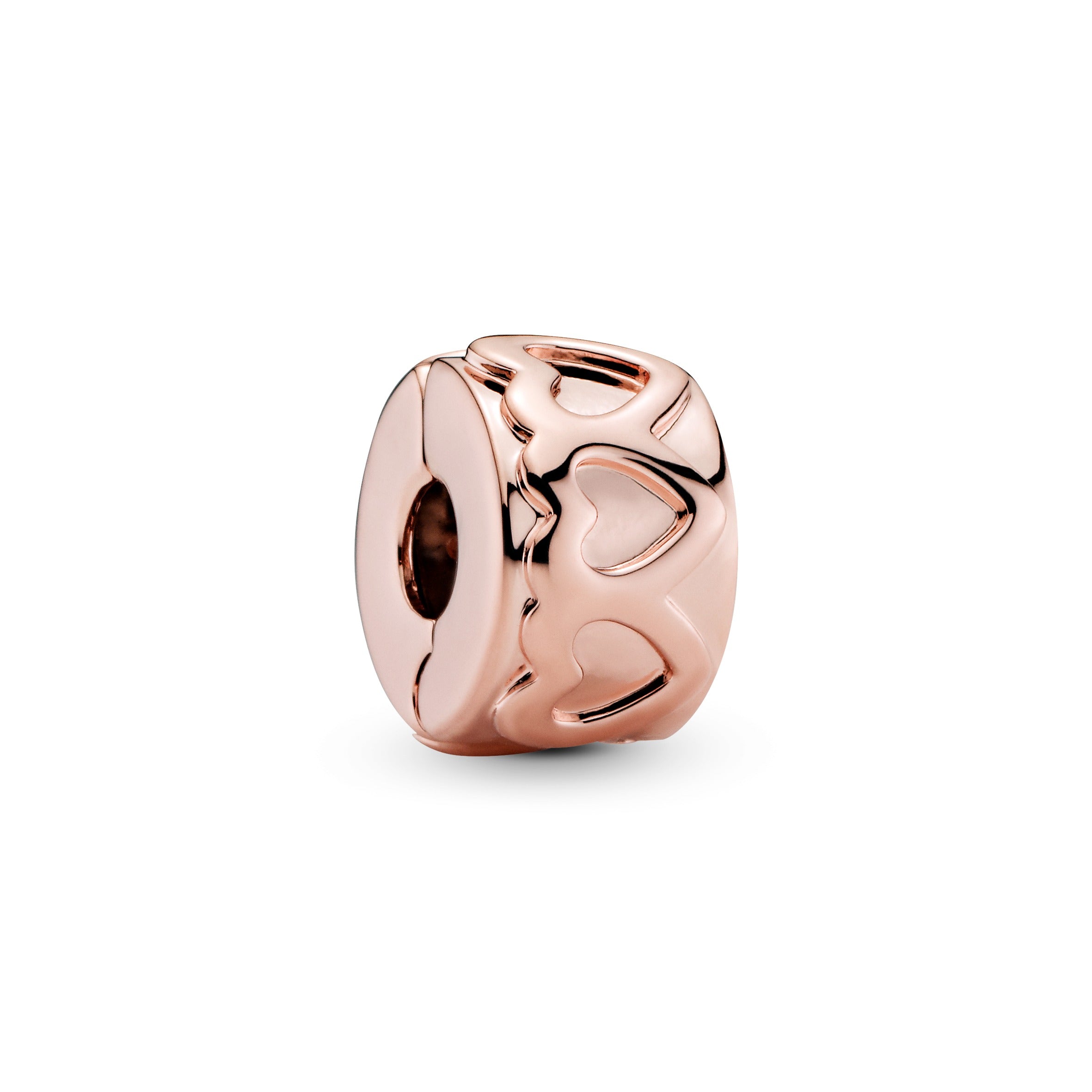 Hearts 14K Rose Gold-Plated Clip