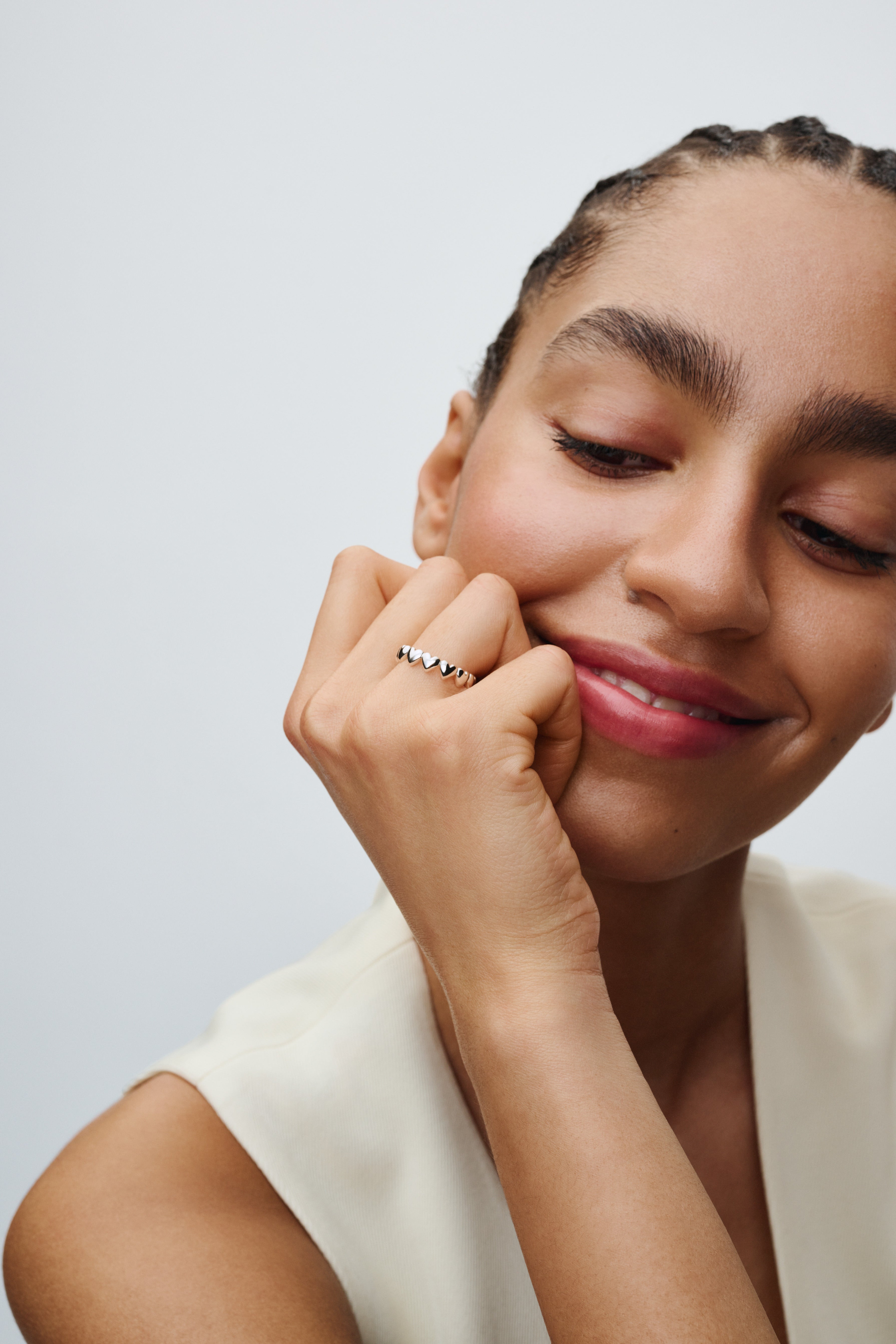 Hearts Sterling Silver Ring