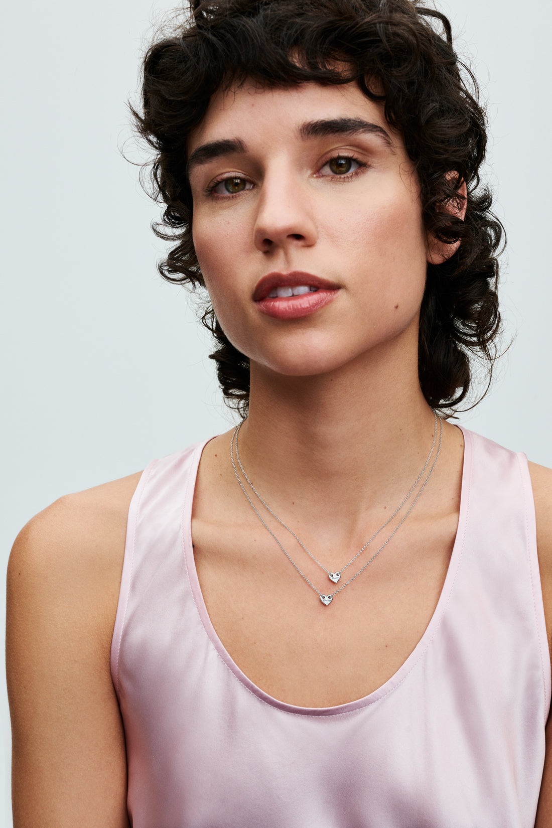 Hearts Sterling Silver Splittable Collier Necklaces