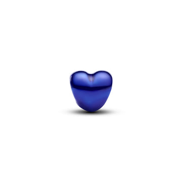 Heart Sterling Silver Mini Charm With Blue Enamel