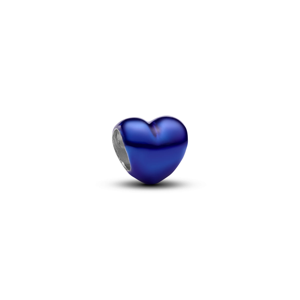 Heart Sterling Silver Mini Charm With Blue Enamel