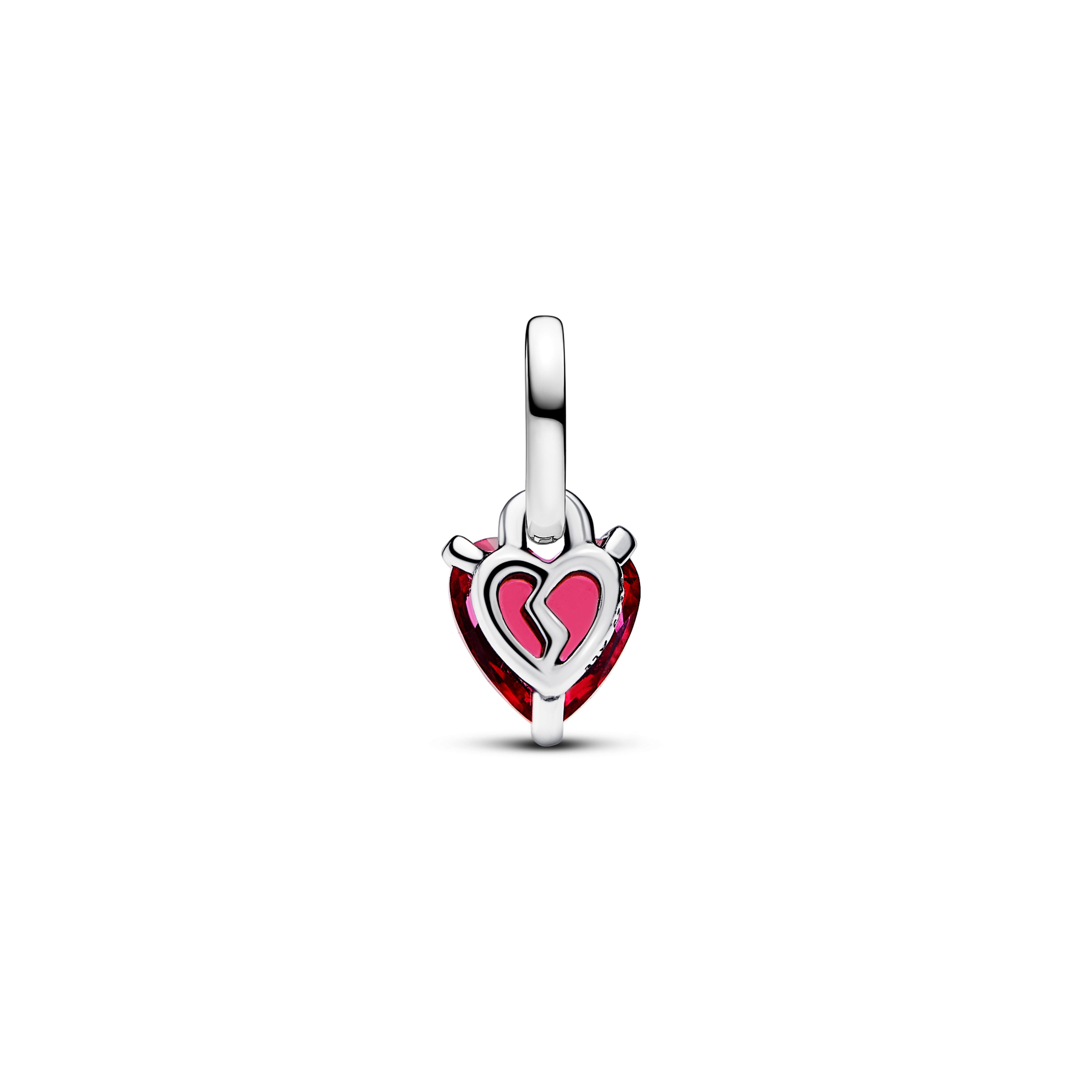 Heart Sterling Silver Mini Dangle With Cherries Jubilee Red Crystal