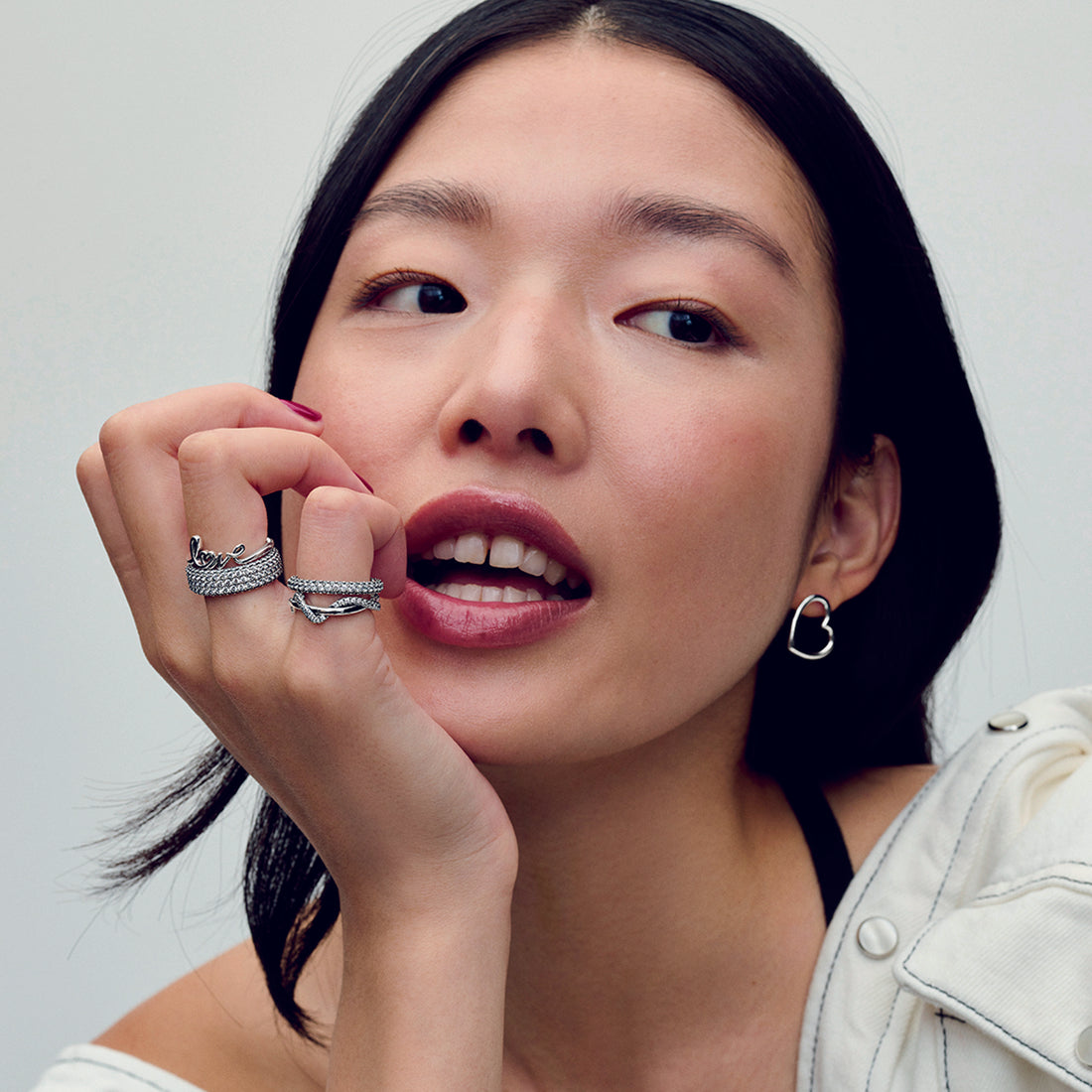 Heart Sterling Silver Stud Earrings