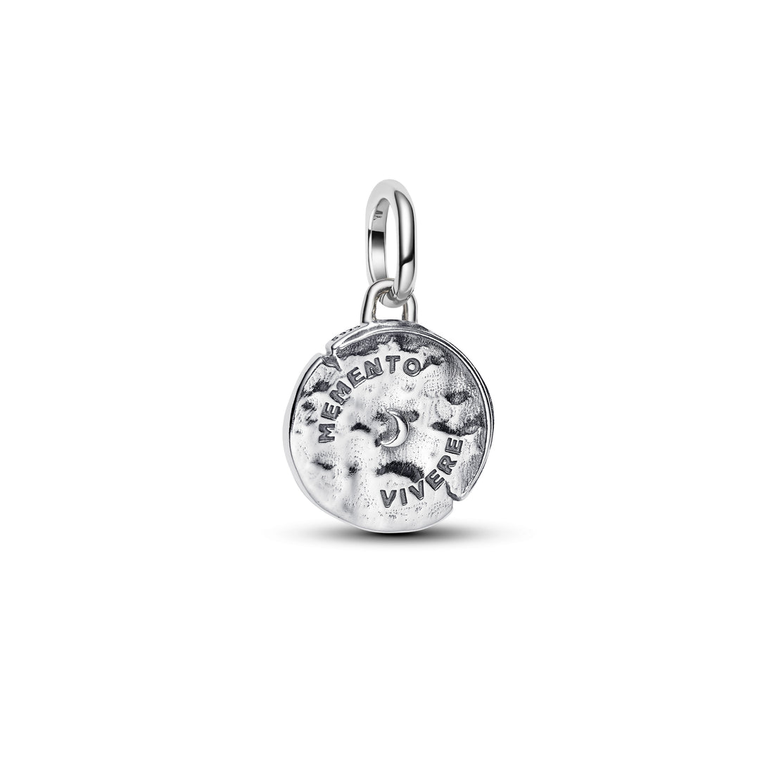 Infinity Snake Sterling Silver Medallion With Clear Cubic Zirconia