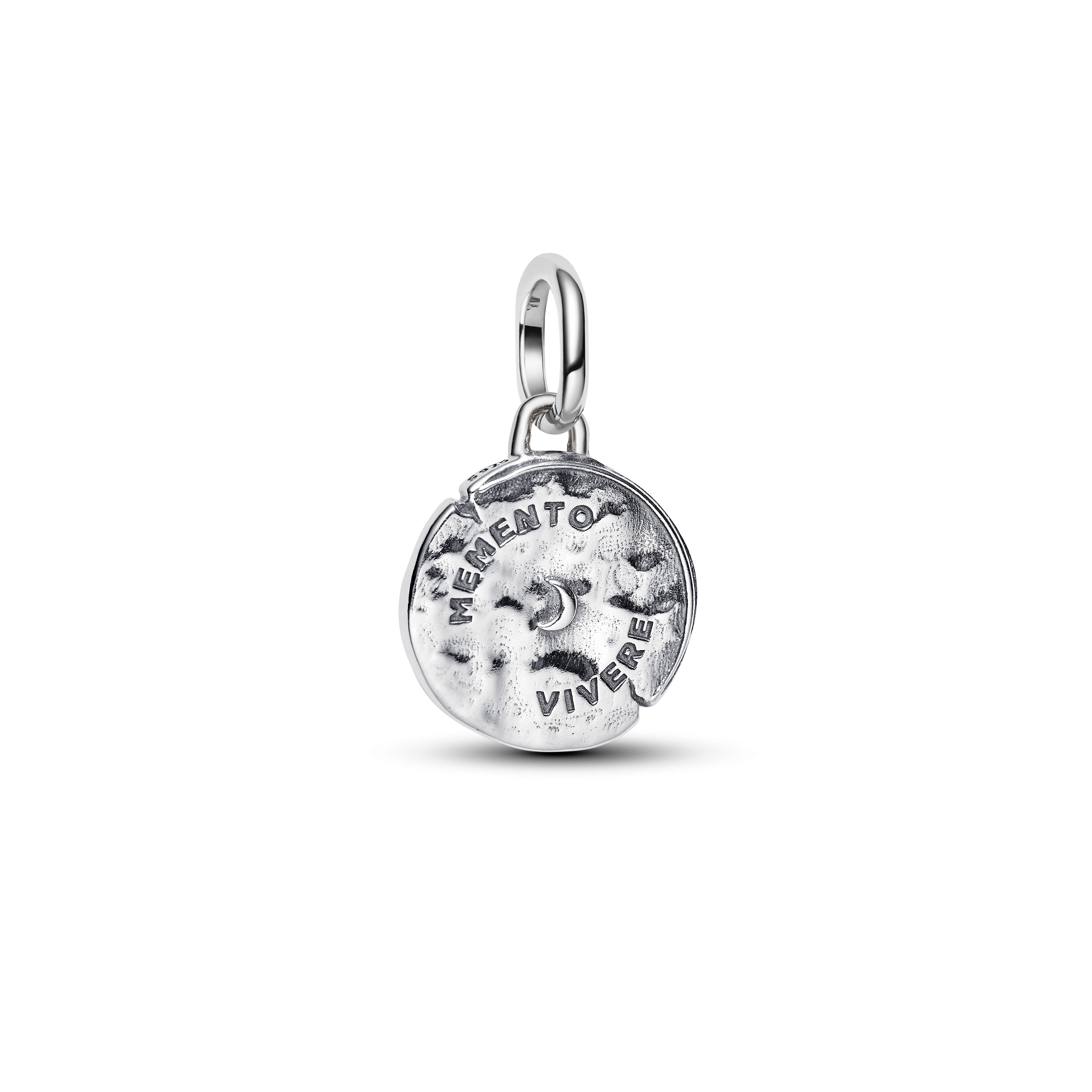Infinity Snake Sterling Silver Medallion With Clear Cubic Zirconia