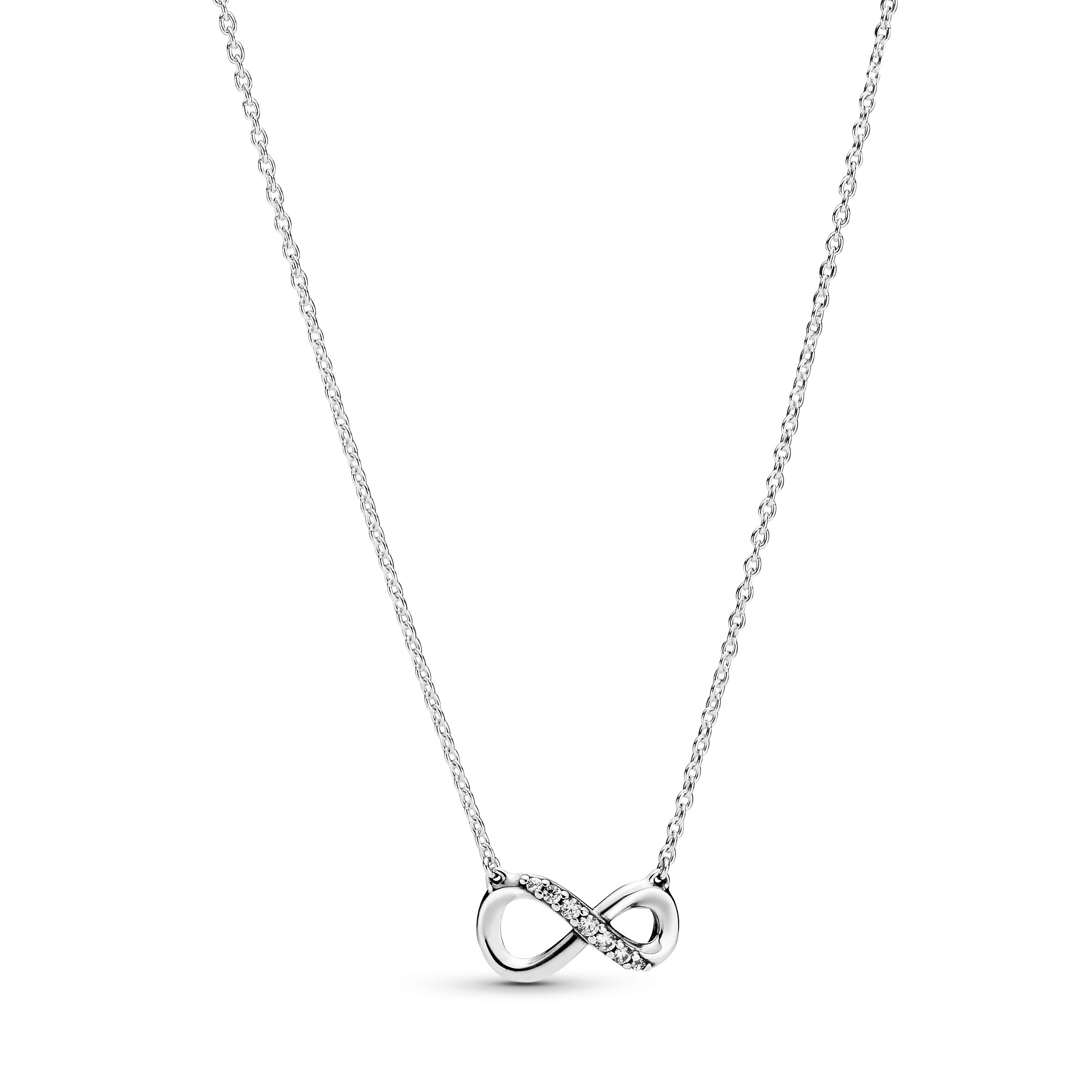 Infinity Sterling Silver Collier With Clear Cubic Zirconia – Pandora Egypt