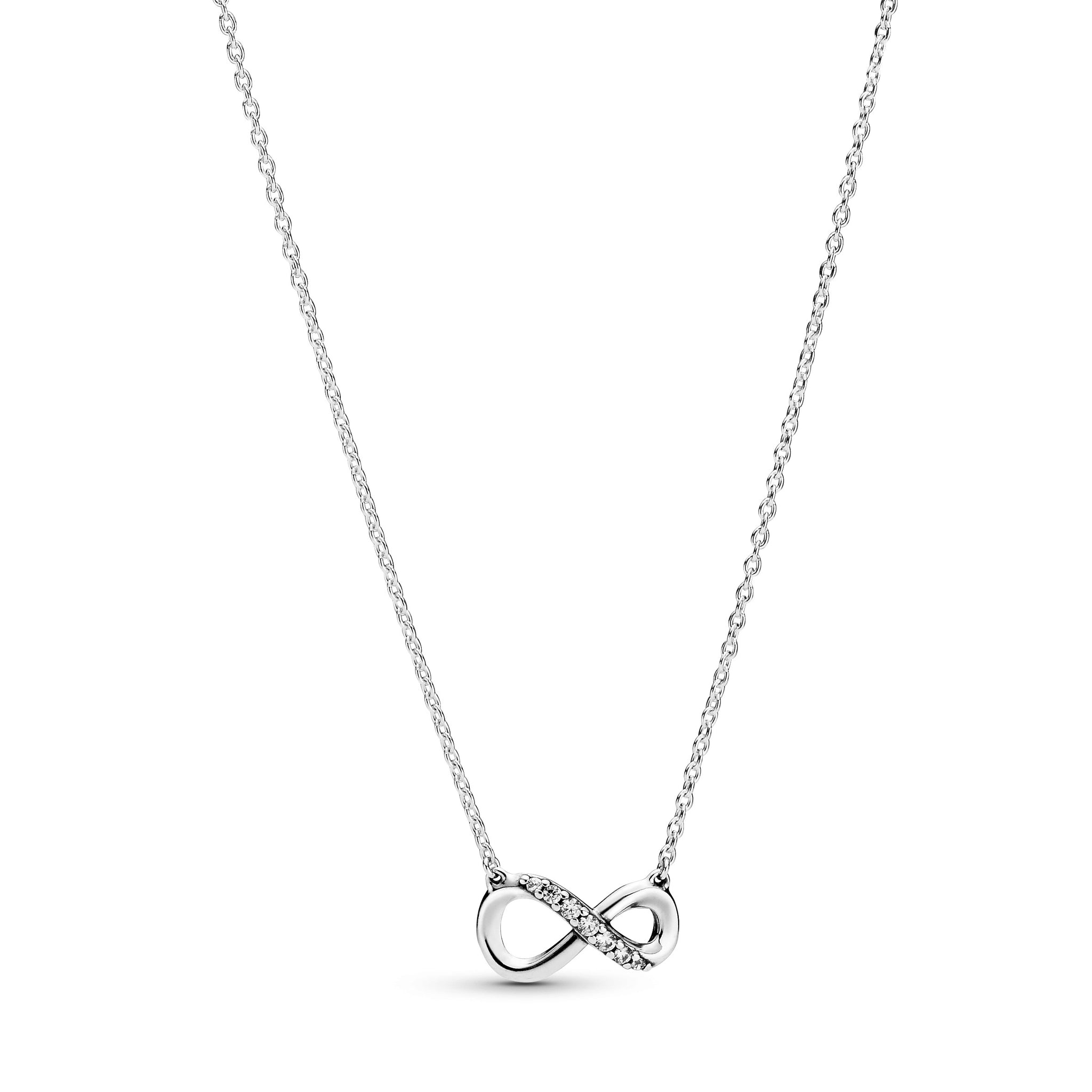 Infinity Sterling Silver Collier With Clear Cubic Zirconia