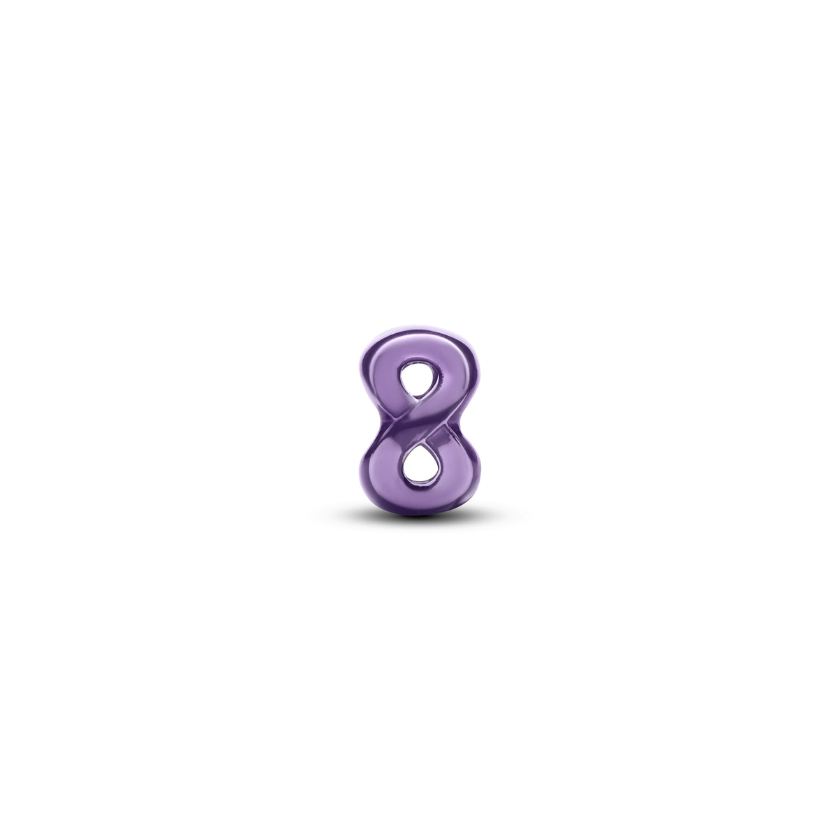 Infinity Sterling Silver Mini Charm With Purple Enamel