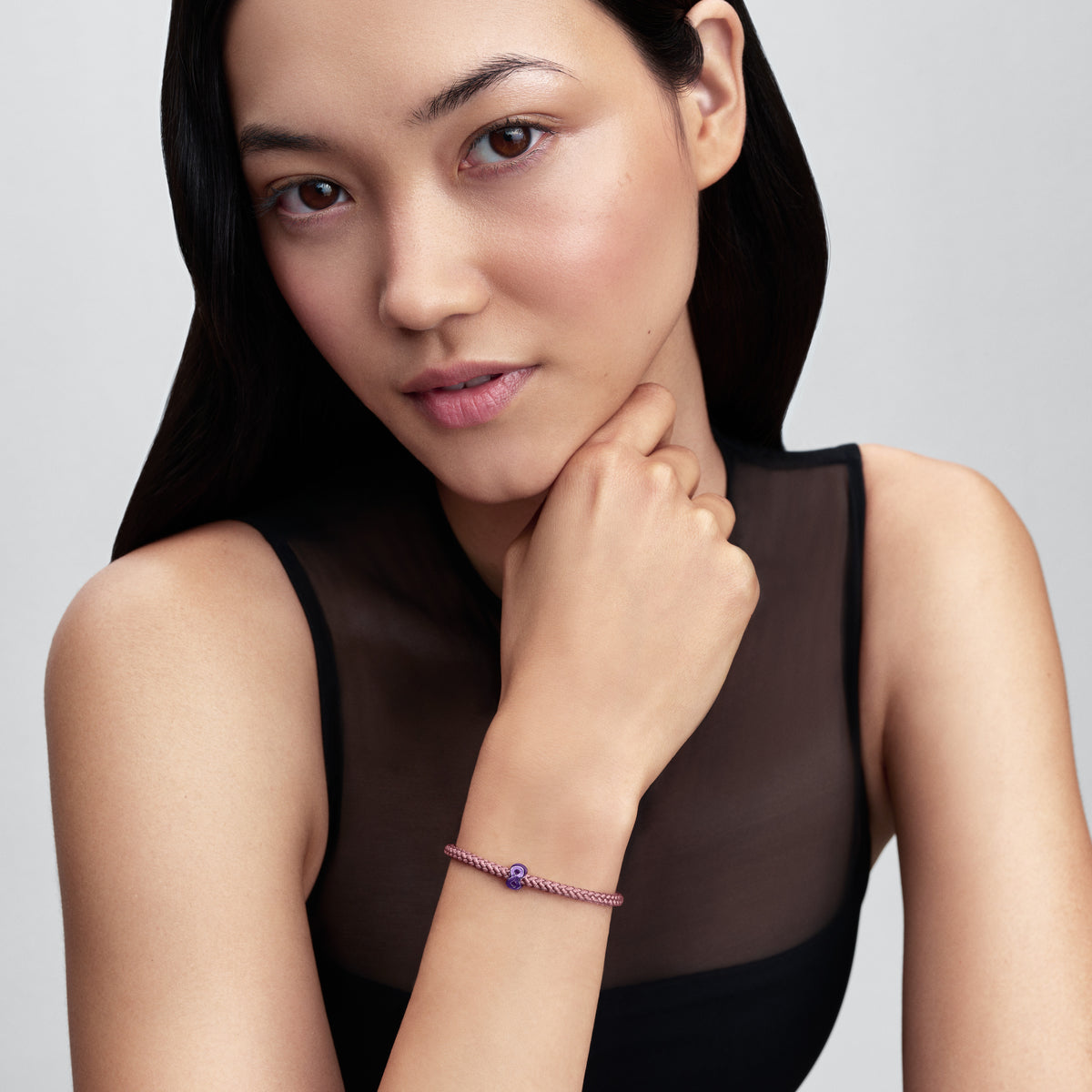 Infinity Sterling Silver Mini Charm With Purple Enamel