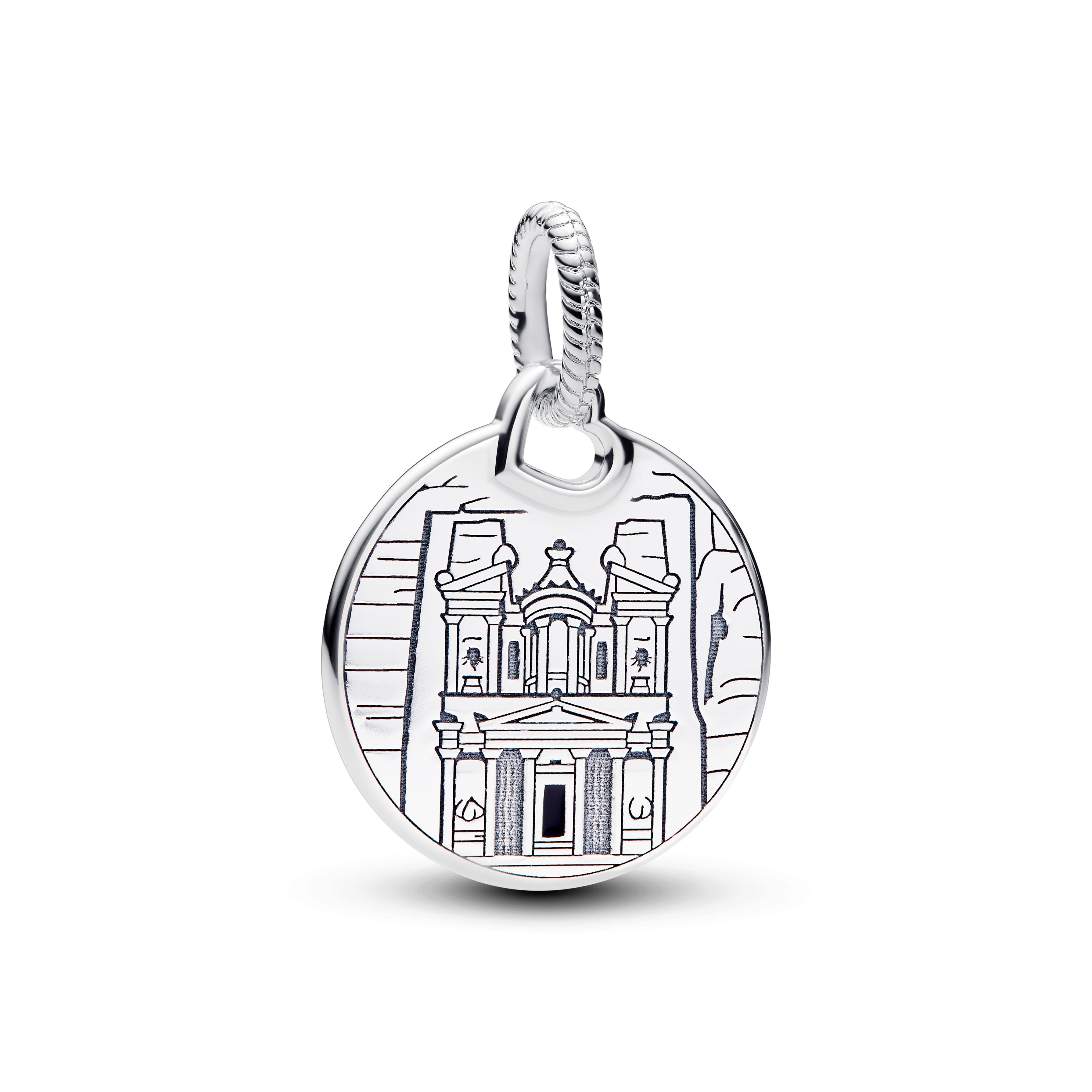 Jordan Temple Sterling Silver Dangle With Black Enamel