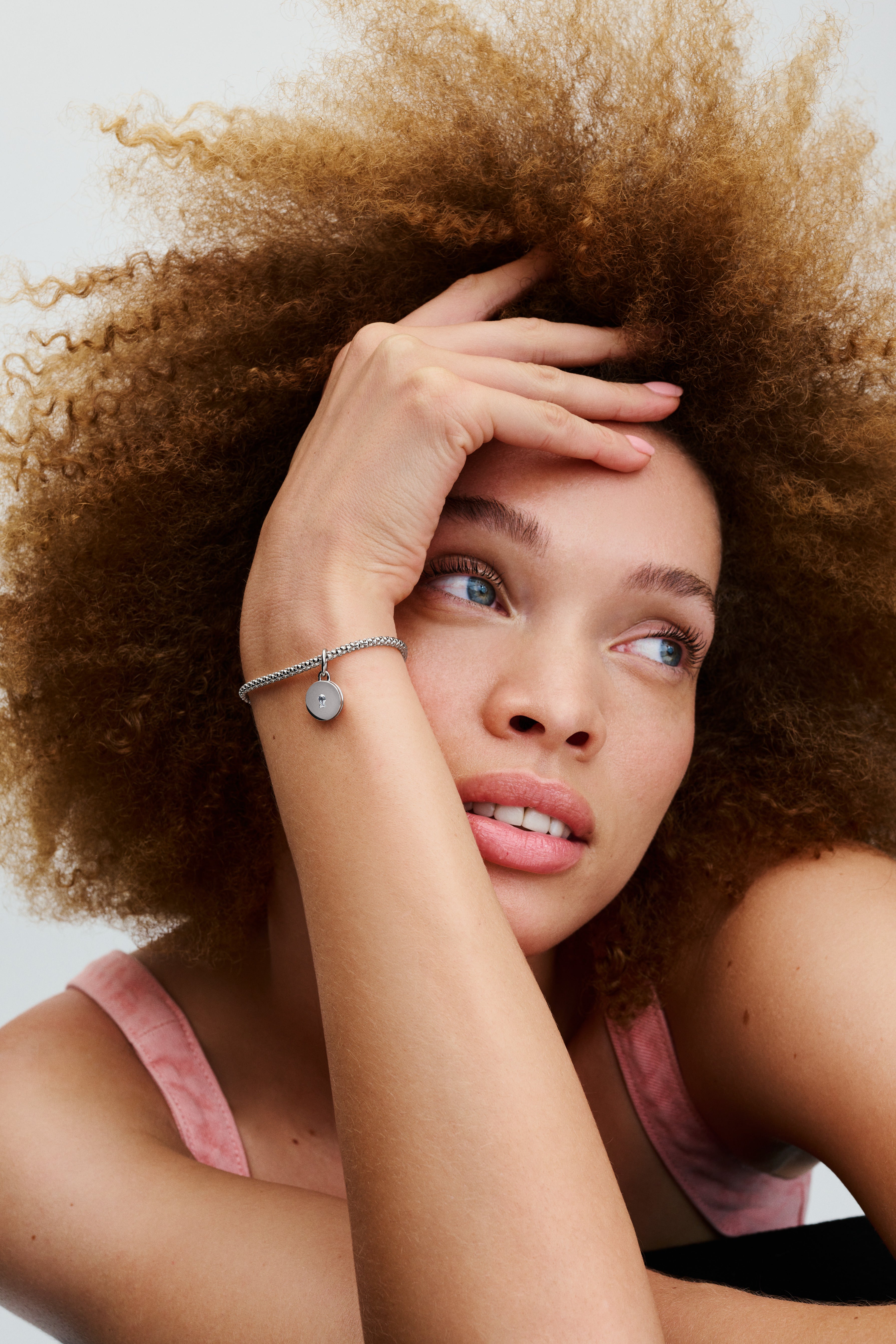 Key Hole Engravable Locket Sterling Silver Dangle With Clear Cubic Zirconia