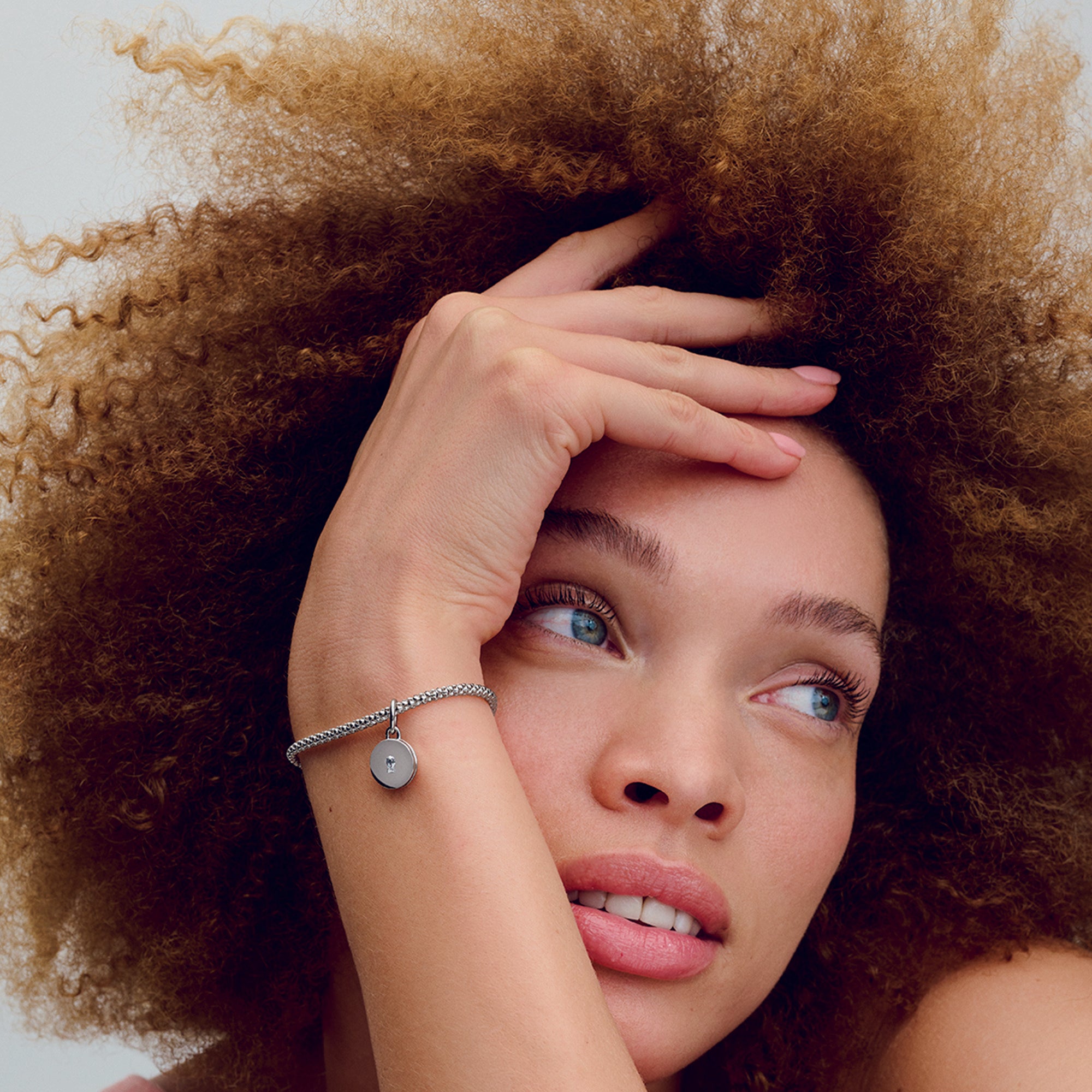 Key Hole Engravable Locket Sterling Silver Dangle With Clear Cubic Zirconia