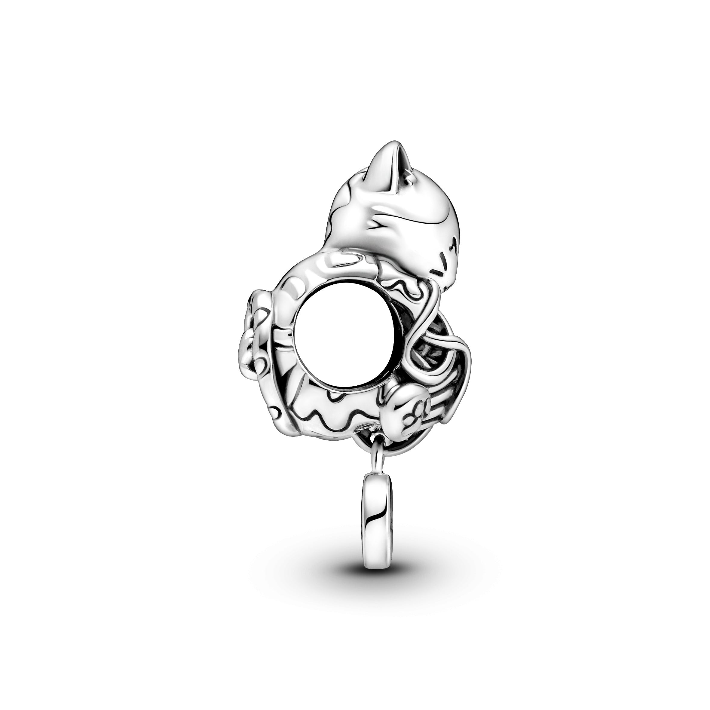 Kitten And Yarn Ball Sterling Silver Charm