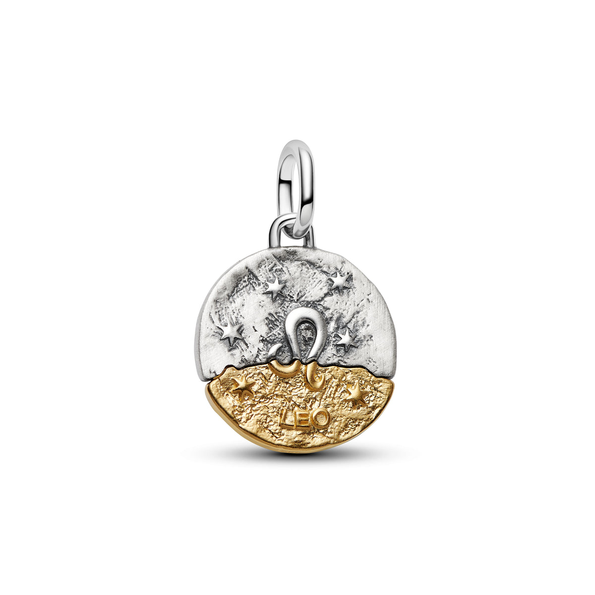 Leo Sterling Silver And 14K Gold-Plated Medallion With Clear Cubic Zirconia