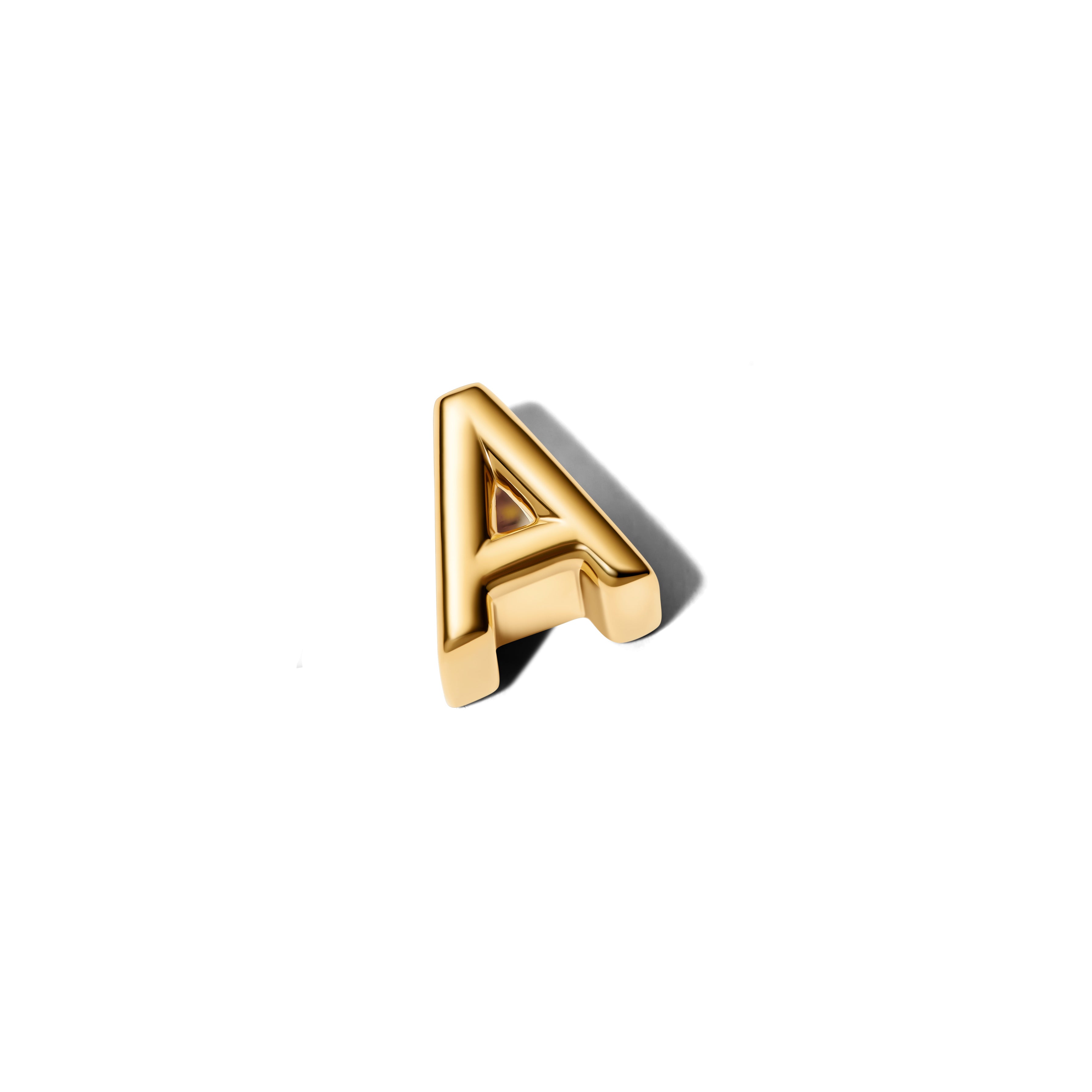 Letter A 14K Gold-Plated Charm