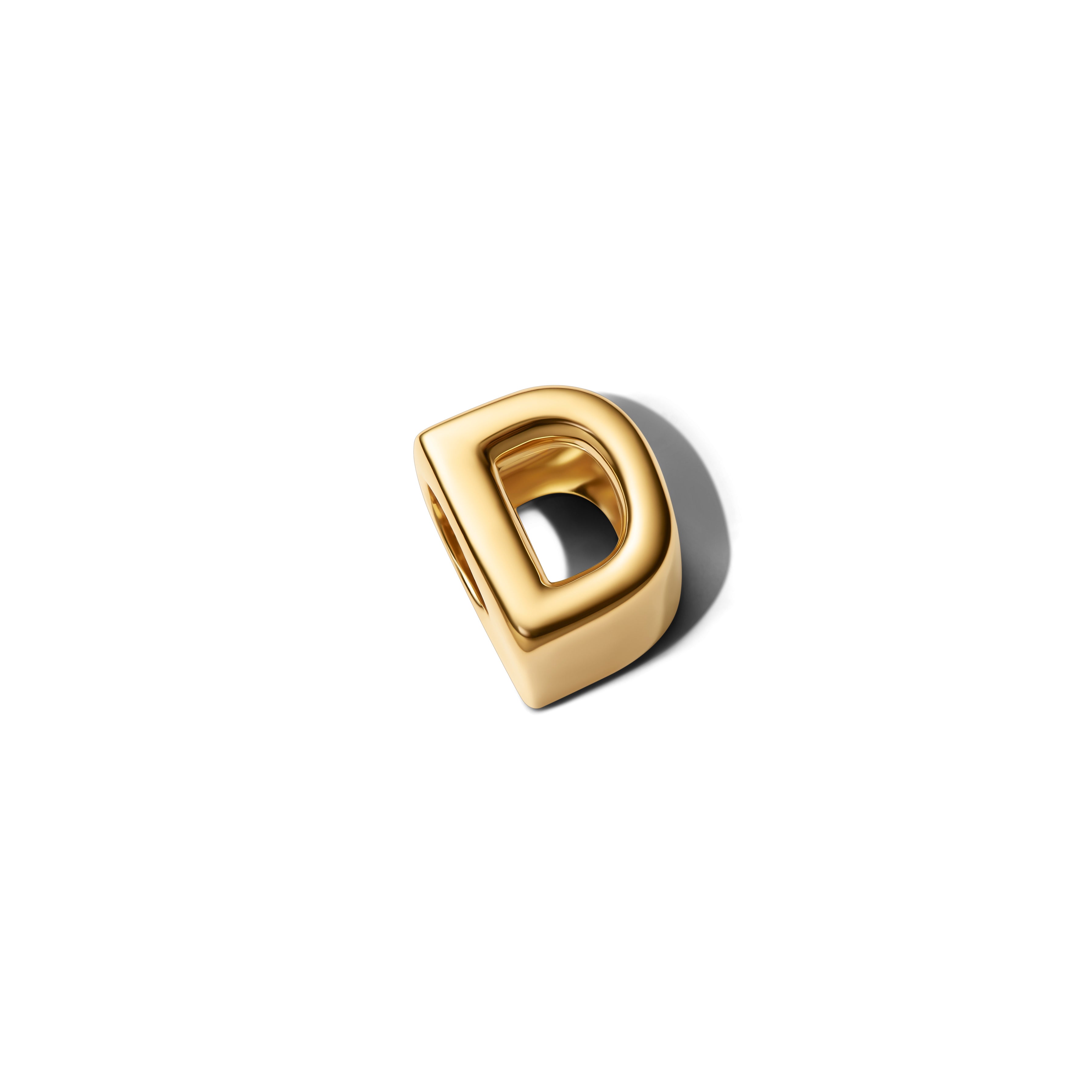 Letter D 14K Gold-Plated Charm