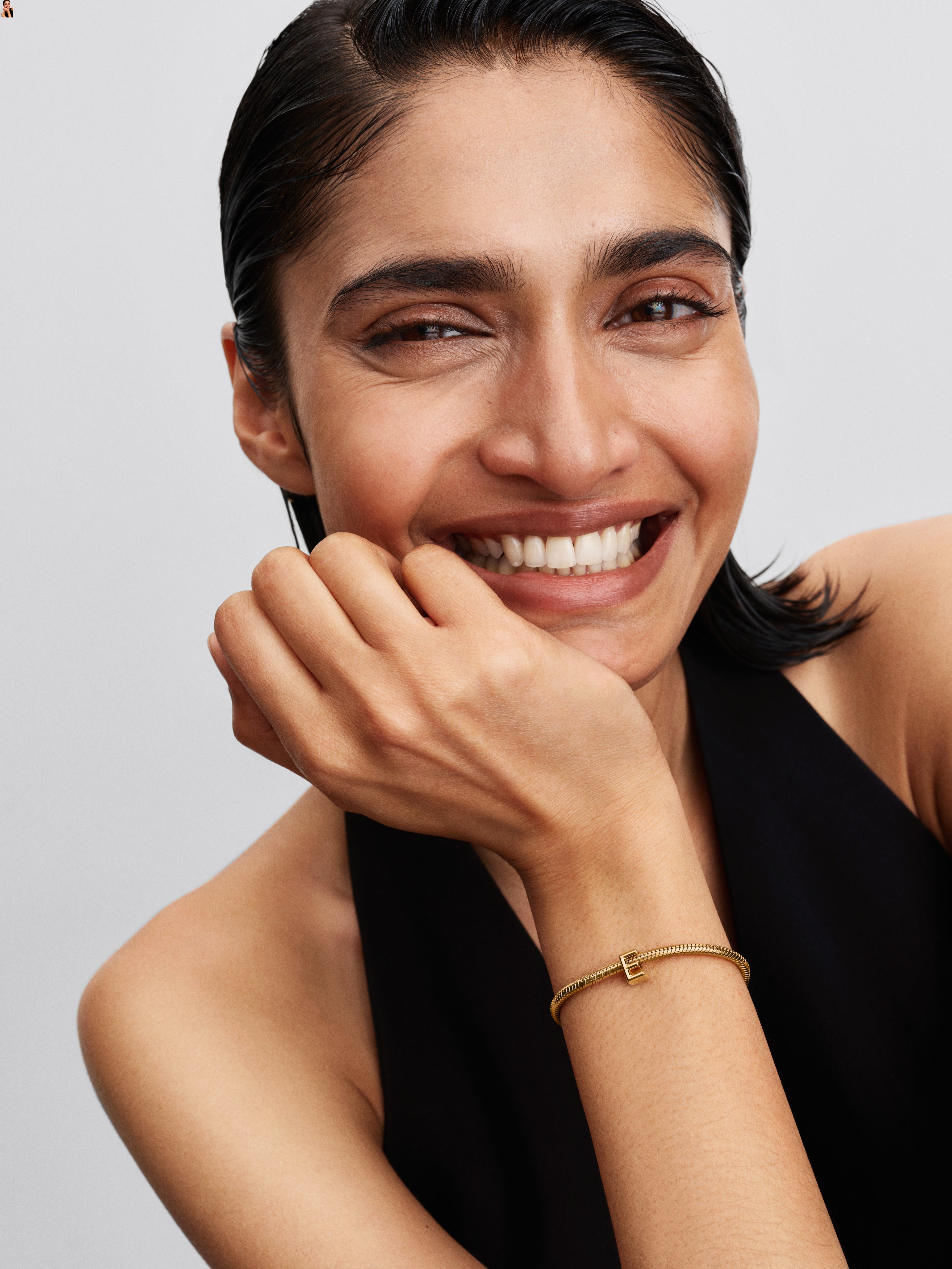 Letter E 14K Gold-Plated Charm