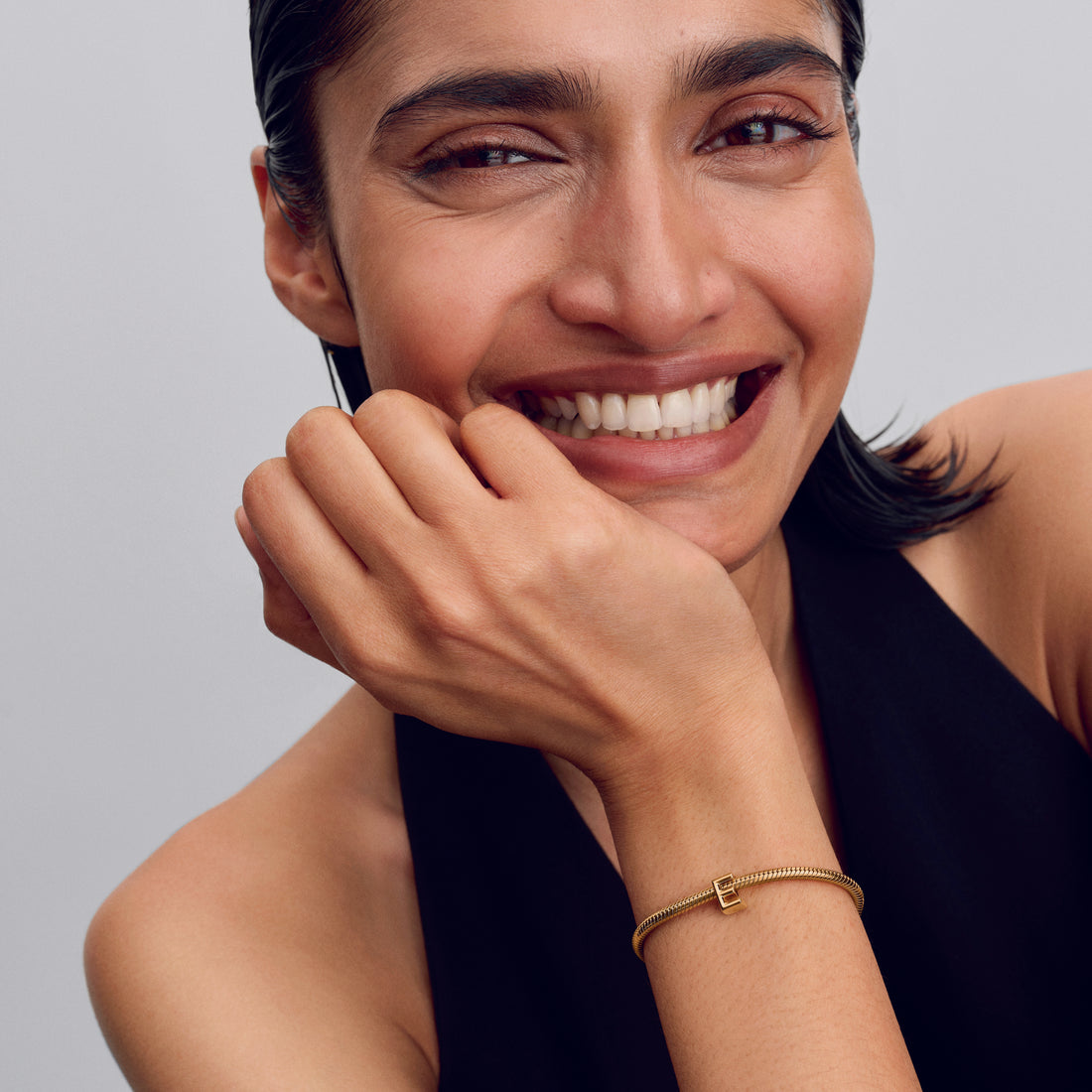 Letter E 14K Gold-Plated Charm