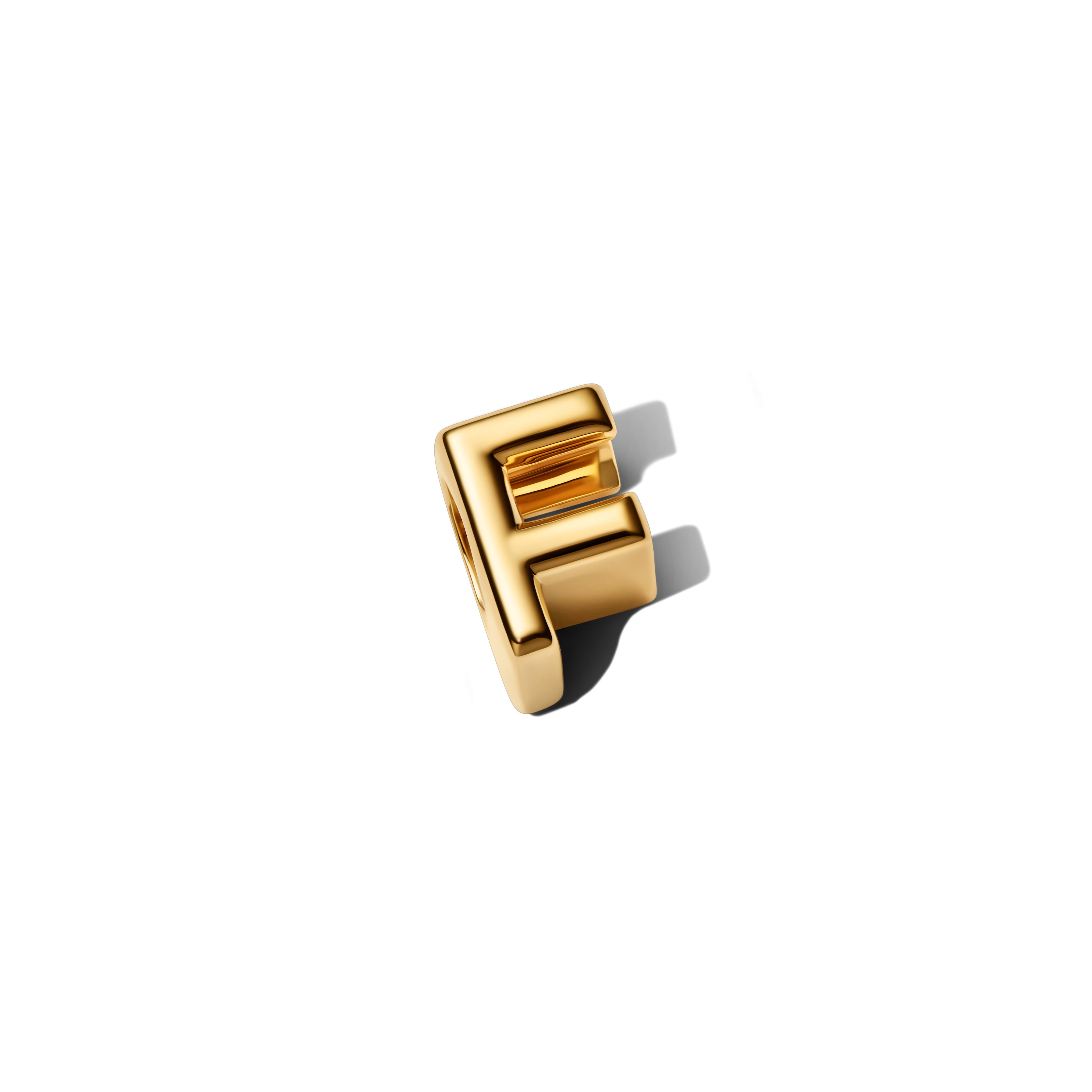 Letter F 14K Gold-Plated Charm
