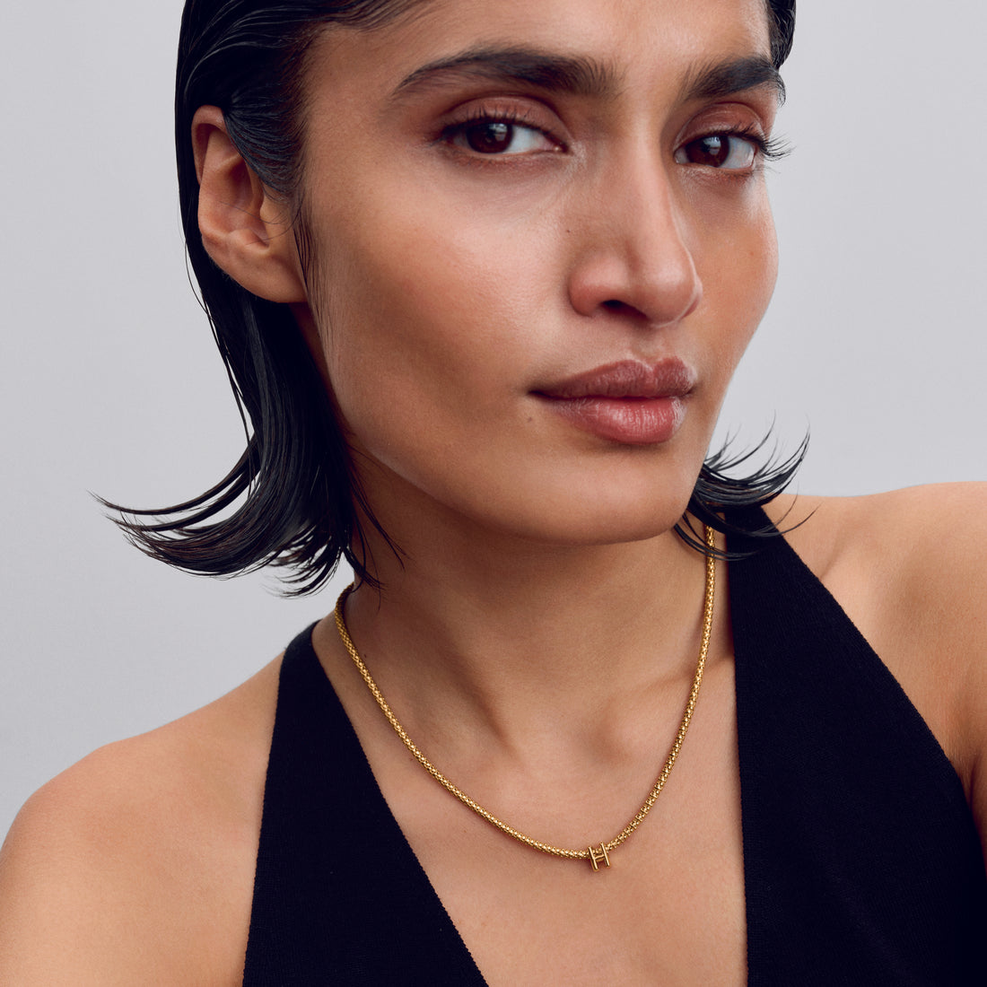 Letter H 14K Gold-Plated Charm