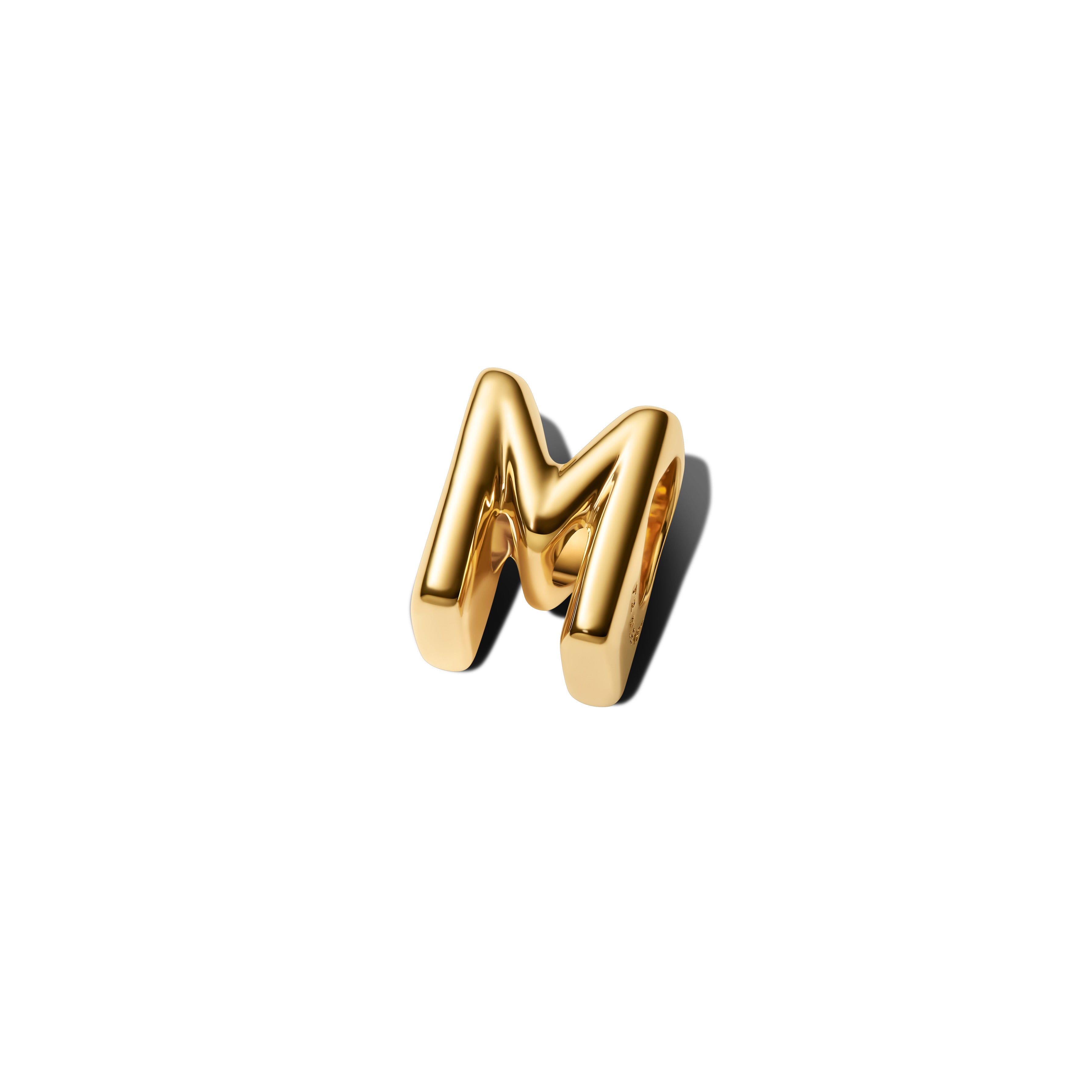 Letter M 14K Gold-Plated Charm