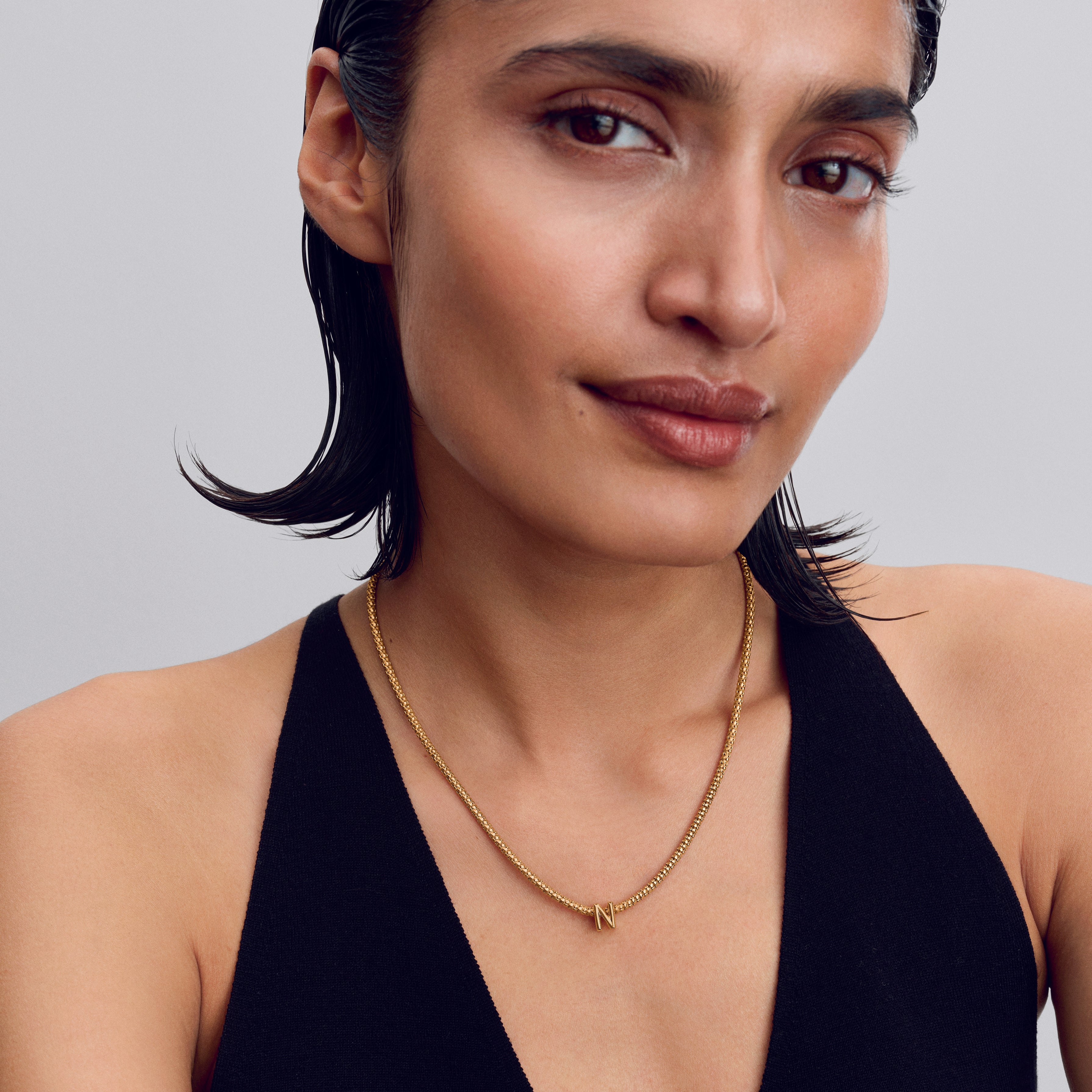 Letter N 14K Gold-Plated Charm