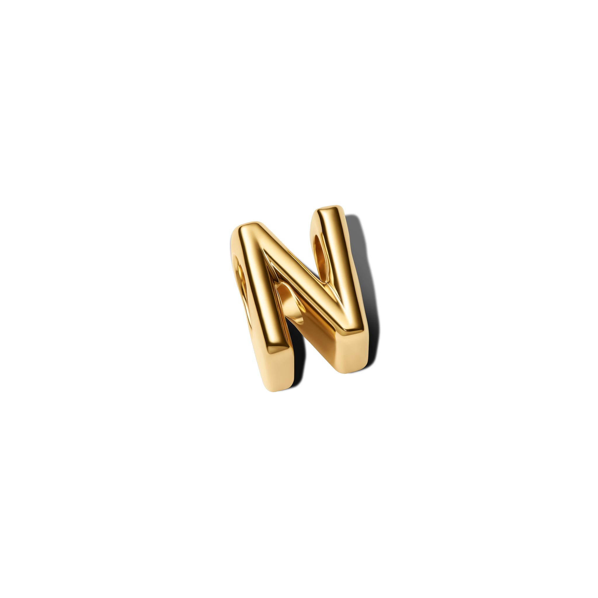 Letter N 14K Gold-Plated Charm