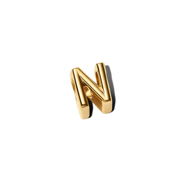 Letter N 14K Gold-Plated Charm