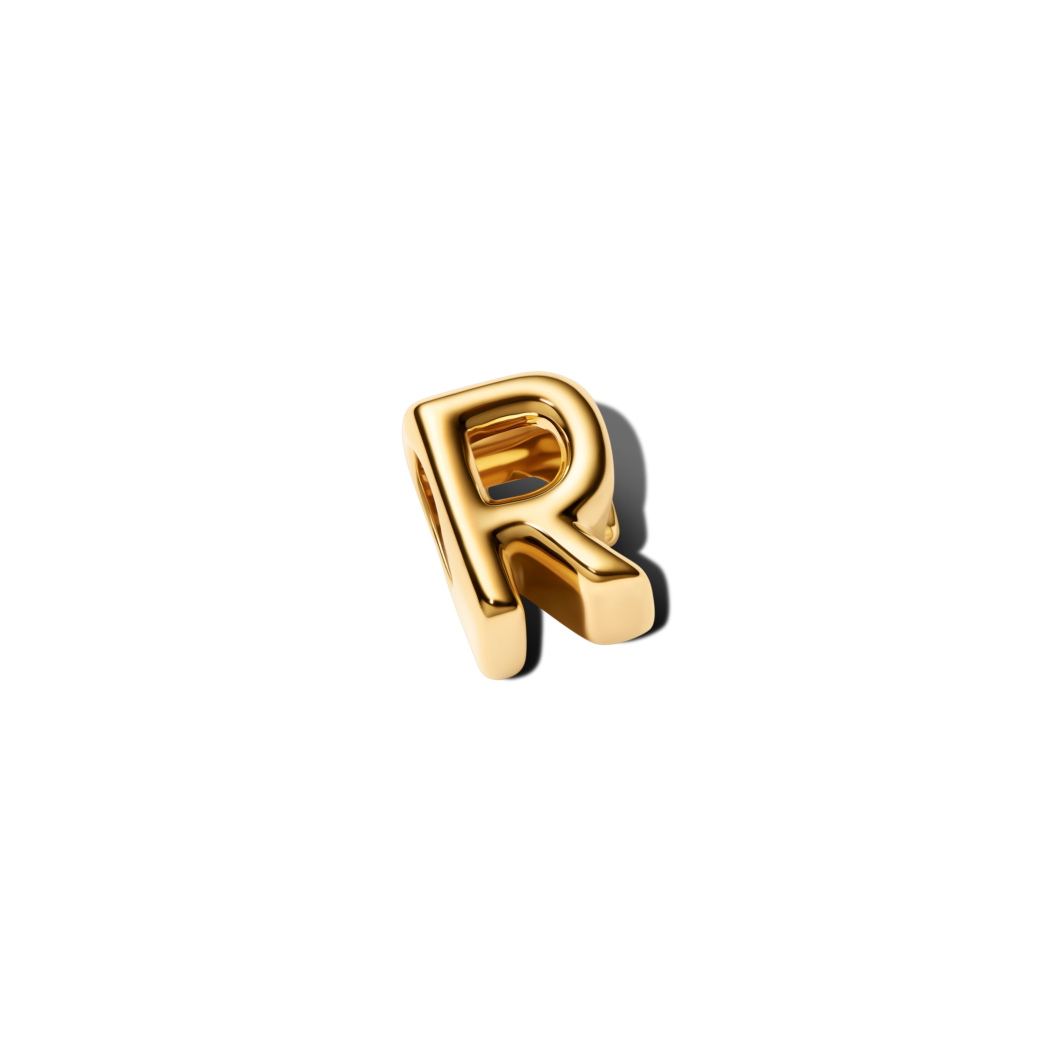 Letter R 14K Gold-Plated Charm