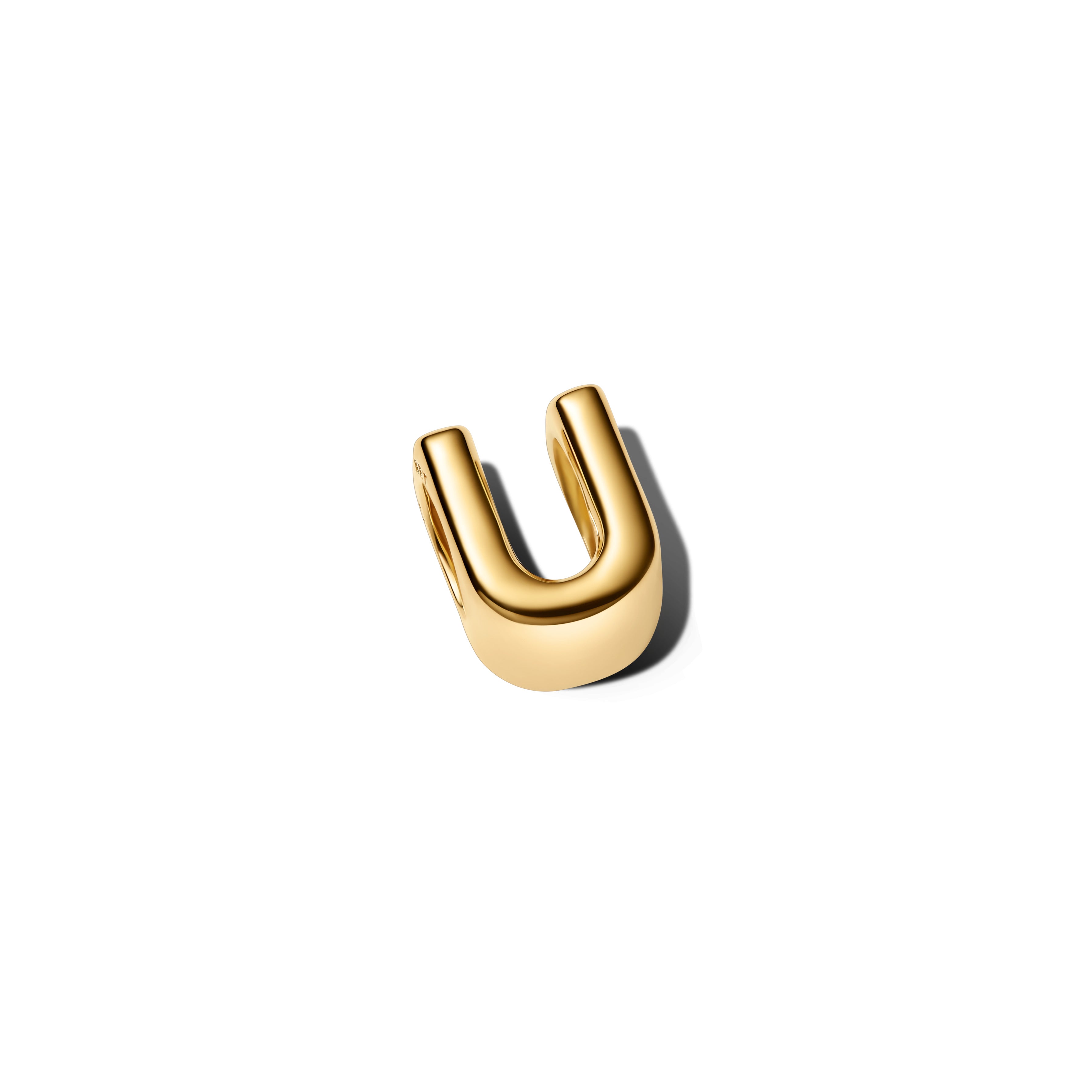 Letter U 14K Gold-Plated Charm