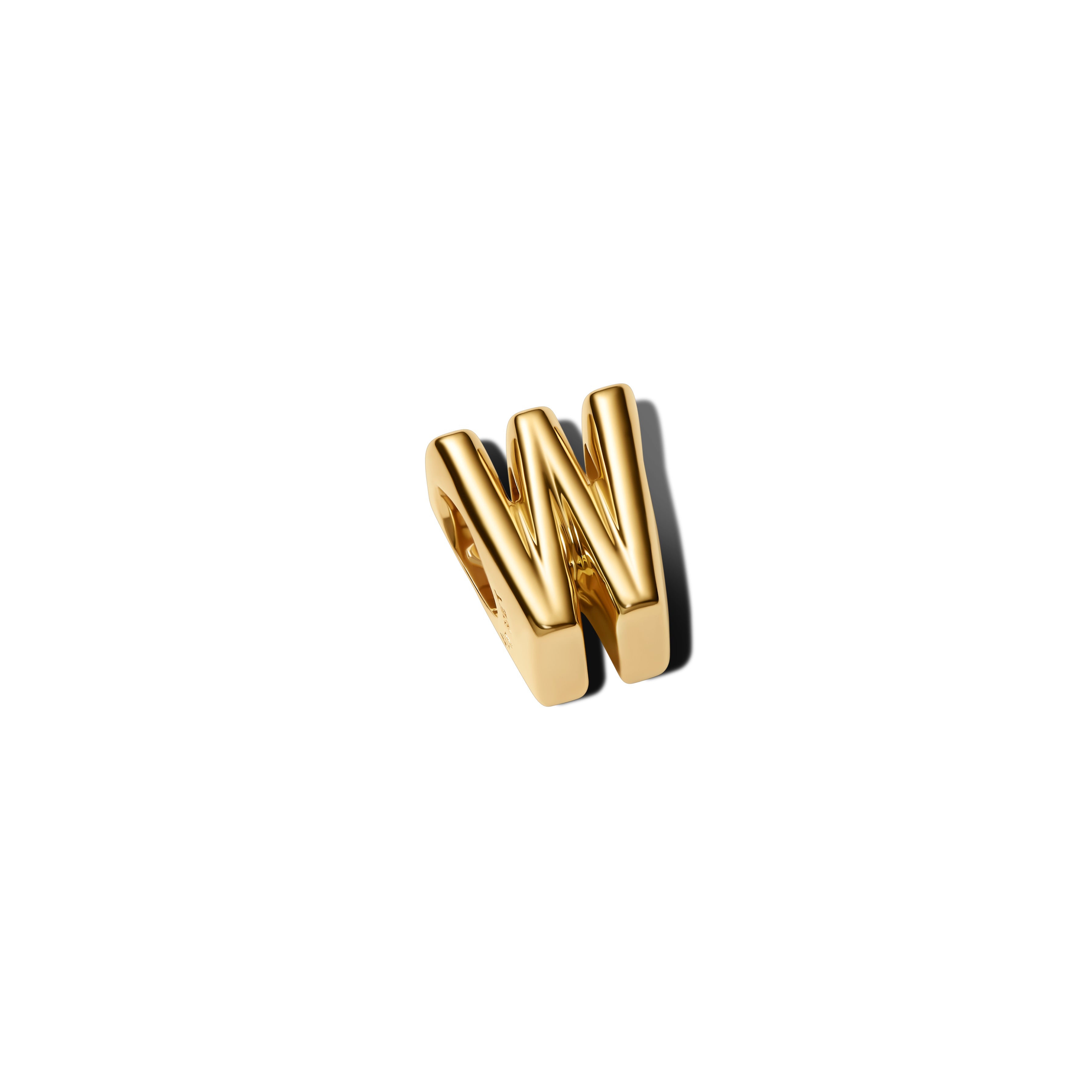 Letter W 14K Gold-Plated Charm