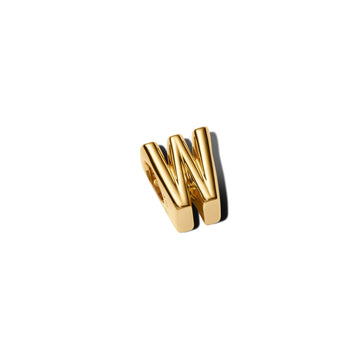 Letter W 14K Gold-Plated Charm
