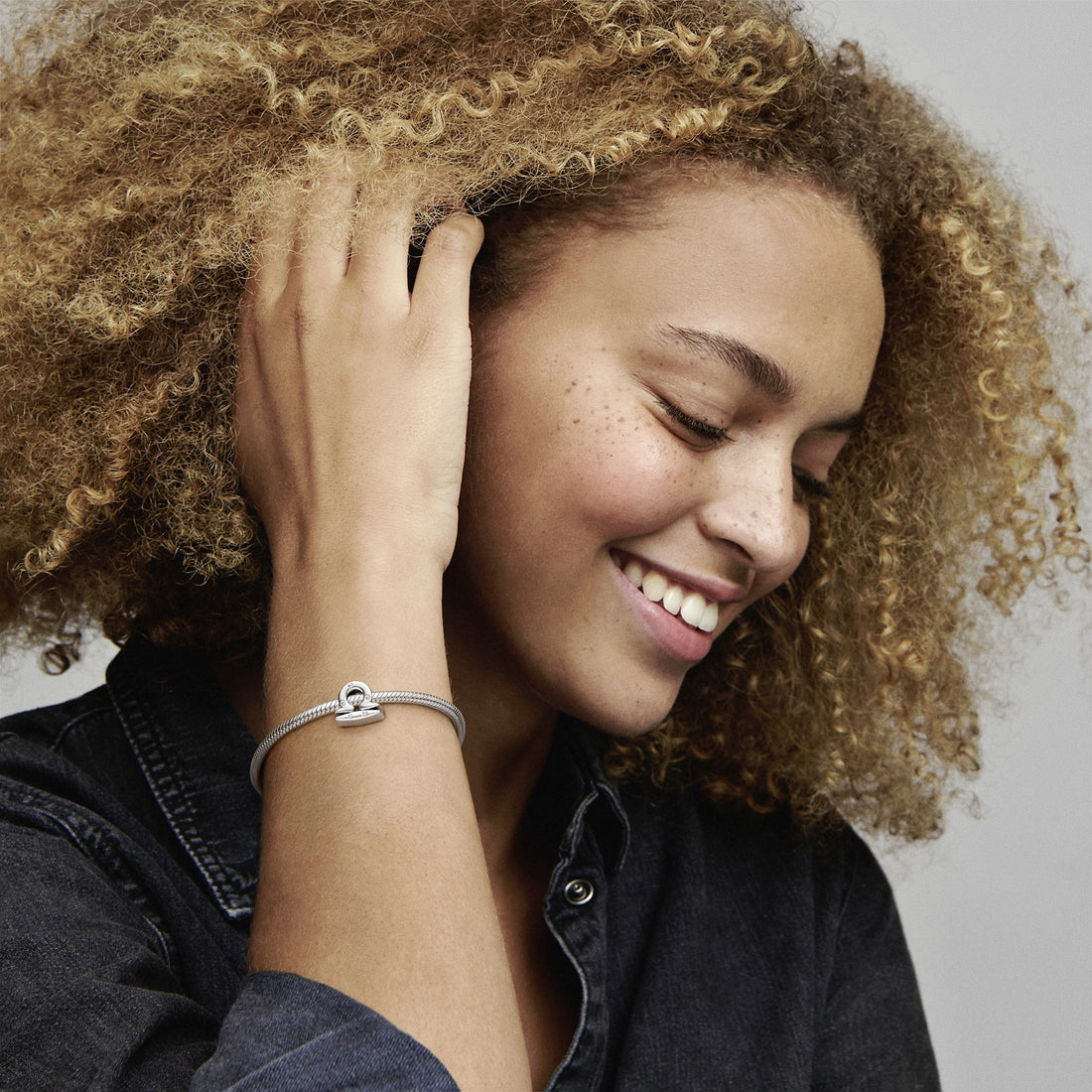 Libra Sterling Silver Charm With Clear Cubic Zirconia