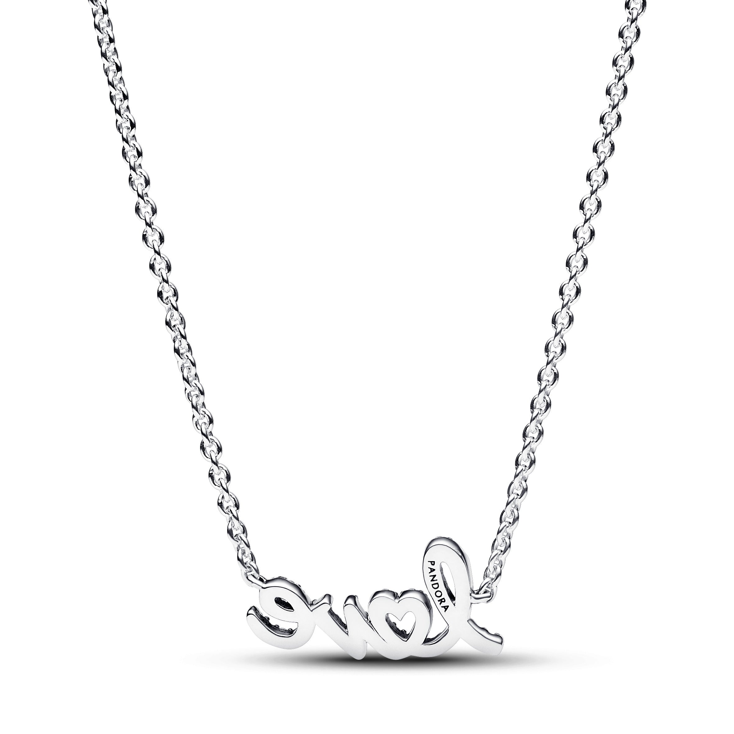 Love Sterling Silver Collier With Clear Cubic Zirconia