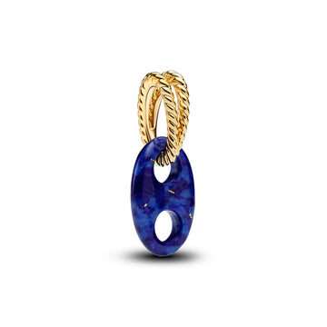 Marine Rope 14K Gold-Plated Dangle With Imitation Lapis Lazuli