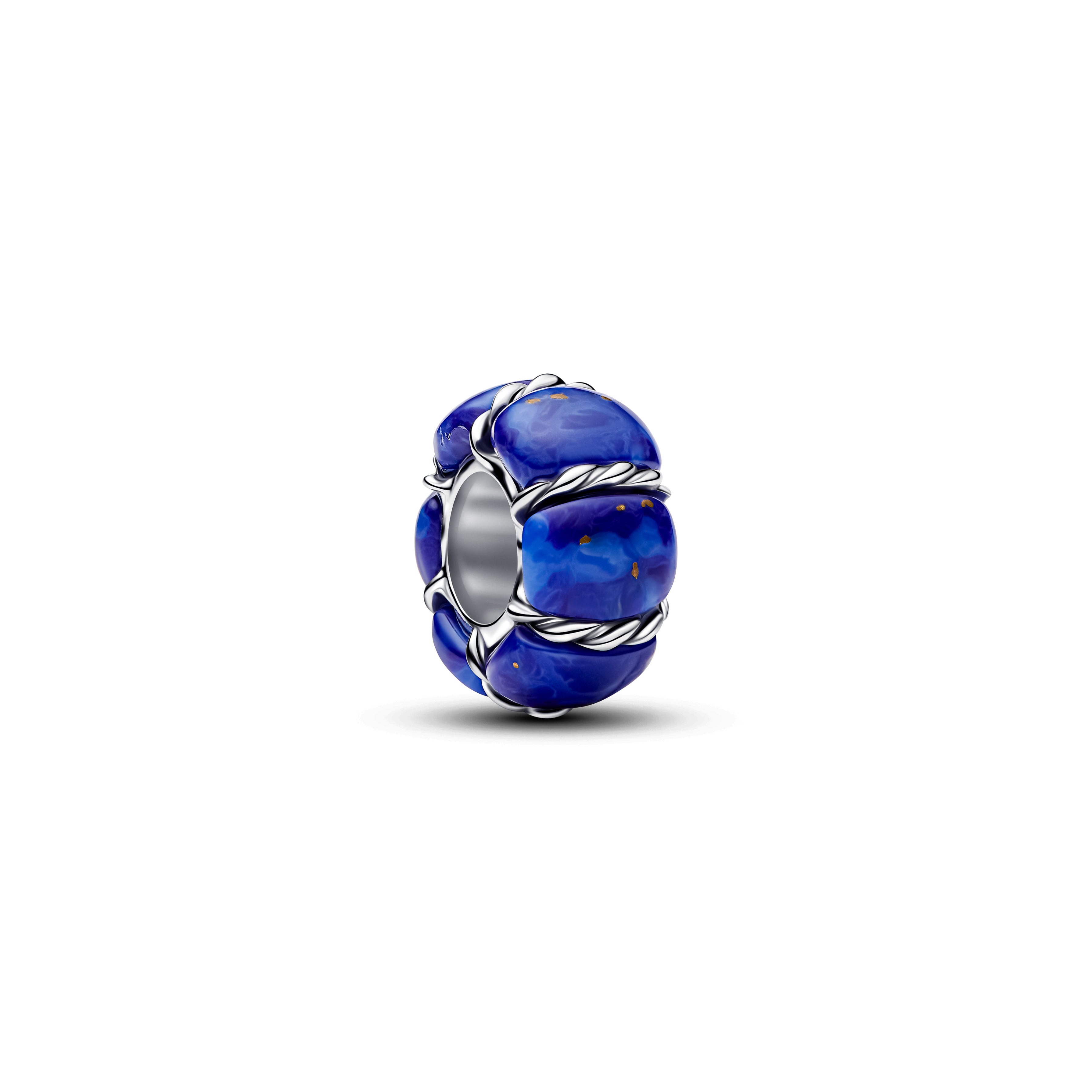 Maritime Sterling Silver Spacer With Imitation Lapis Lazuli