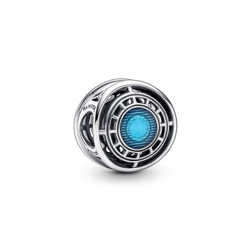 Marvel Arc Reactor Sterling Silver Charm With Blue Enamel