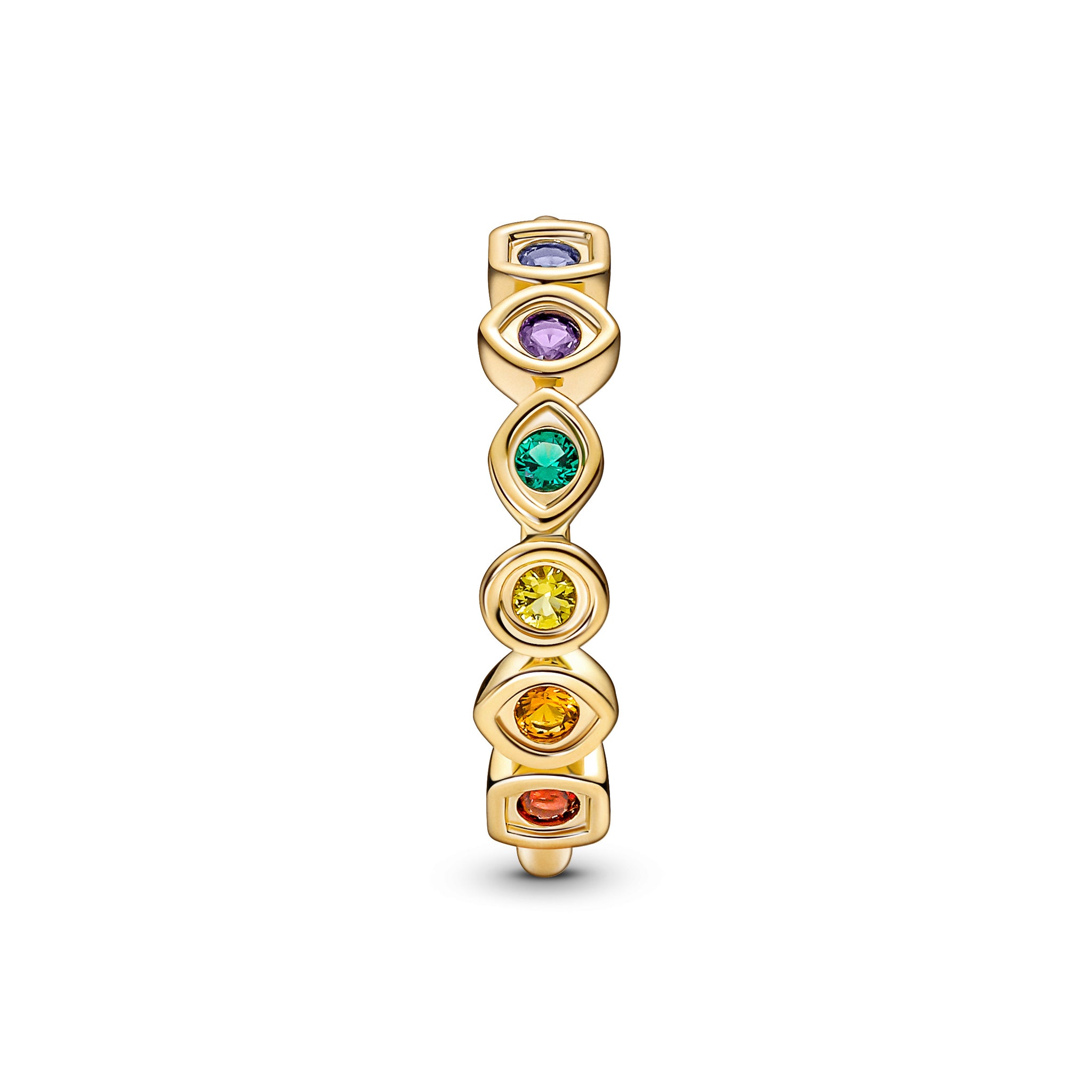 Marvel Infinity 14K Gold-Plated Ring With Royal Green, Royal Blue, Salsa Red, Royal Purple, Honey Coloured And Yellow Crystal