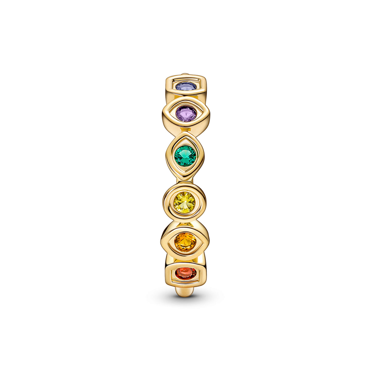 Salsa Rng Marvel Infinity 14K Gold-Plated Ring With Royal Green, Royal Blue, Sal ...