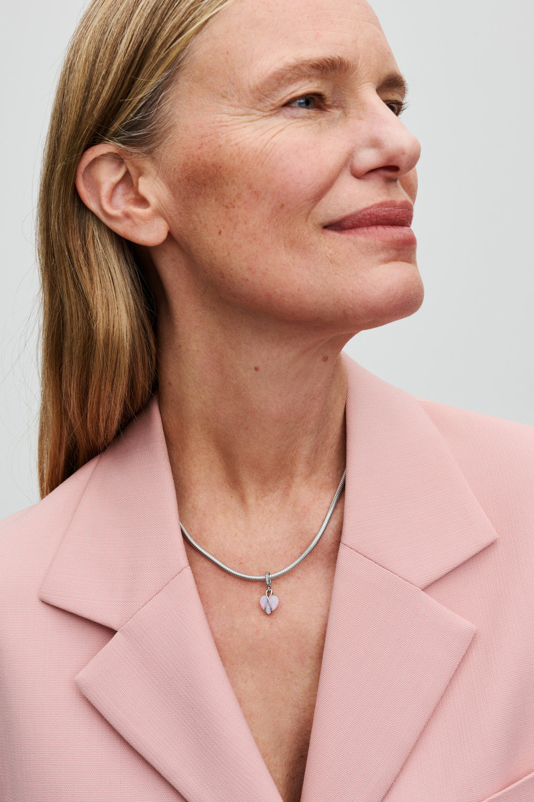 Mom Heart Sterling Silver Dangle With Pink Lab-Created Opal And Clear Cubic Zirconia