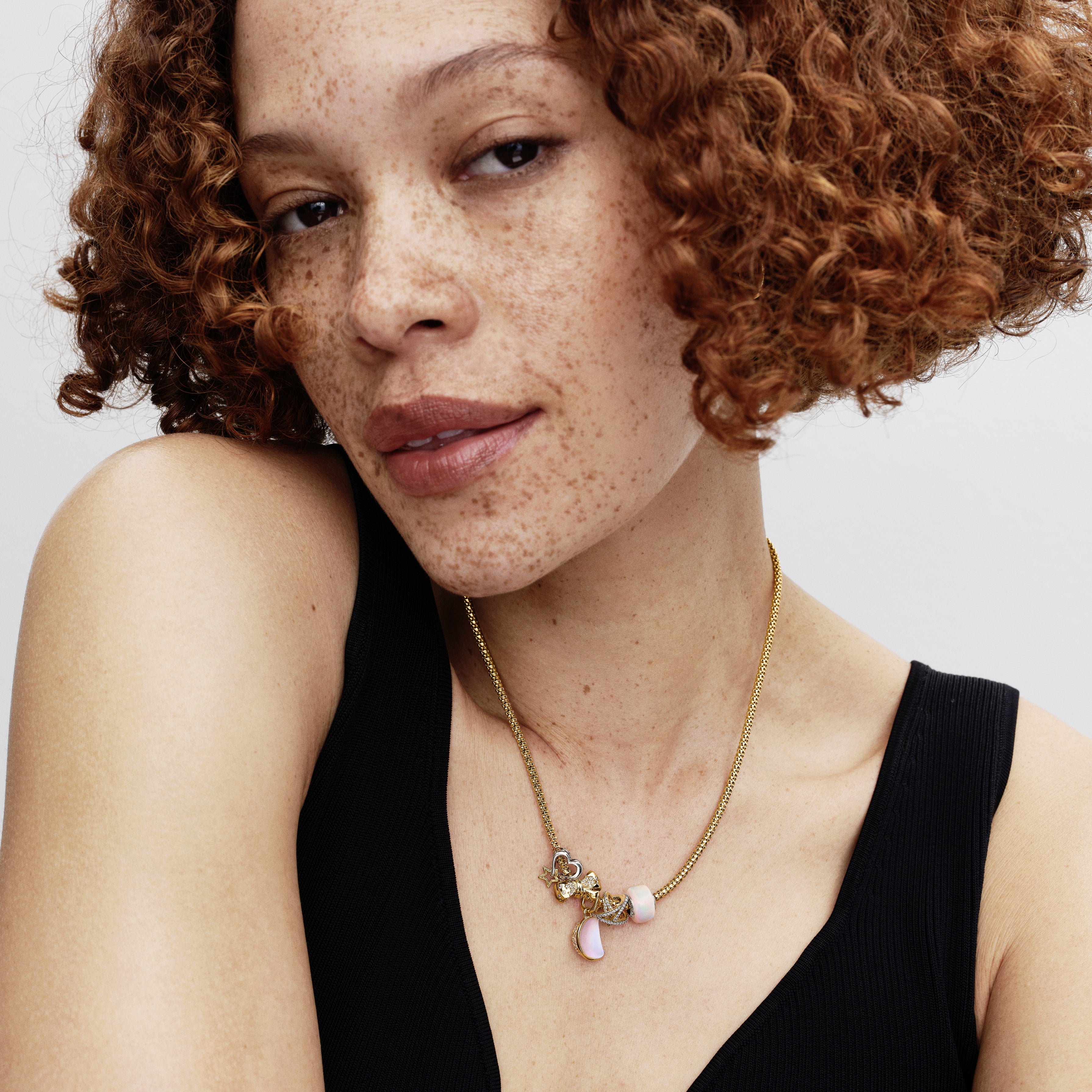 Moon 14K Gold-Plated Dangle With Clear Cubic Zirconia And Frosted Moonstone Resin