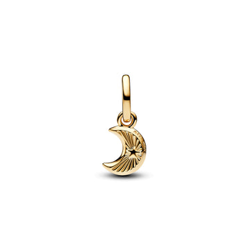 Moon 14K Gold-Plated Mini Dangle With White Bioresin Man-Made Mother Of Pearl