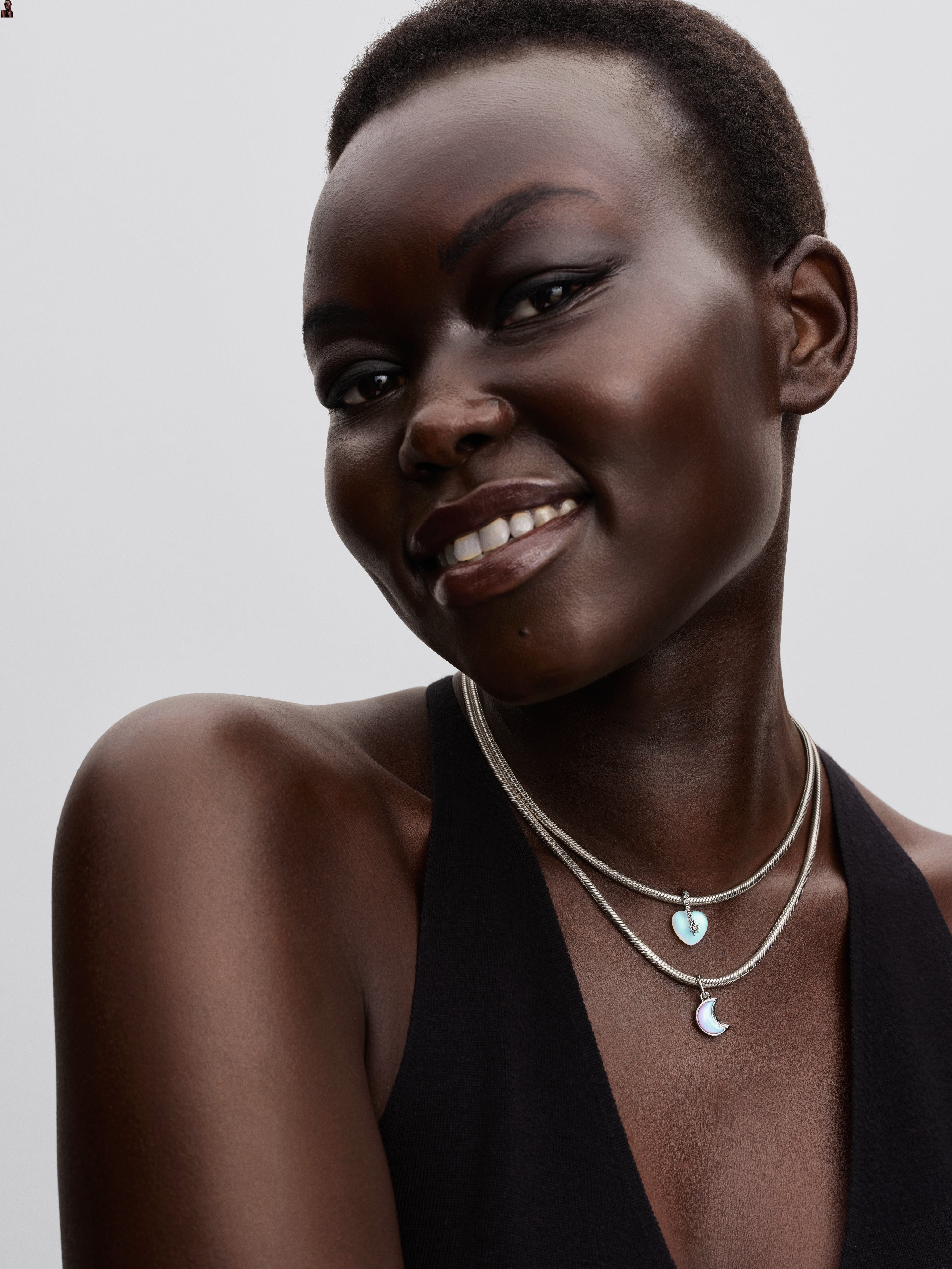 Moon Sterling Silver Double Dangle With Frosted Moonstone Resin