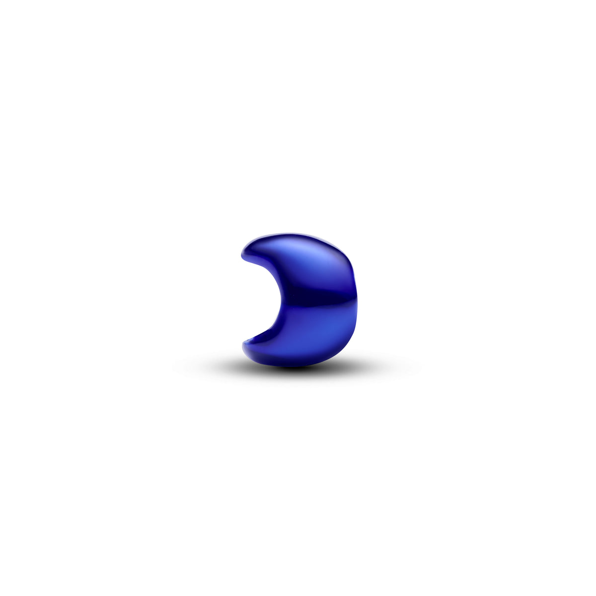 Moon Sterling Silver Mini Charm With Blue Enamel