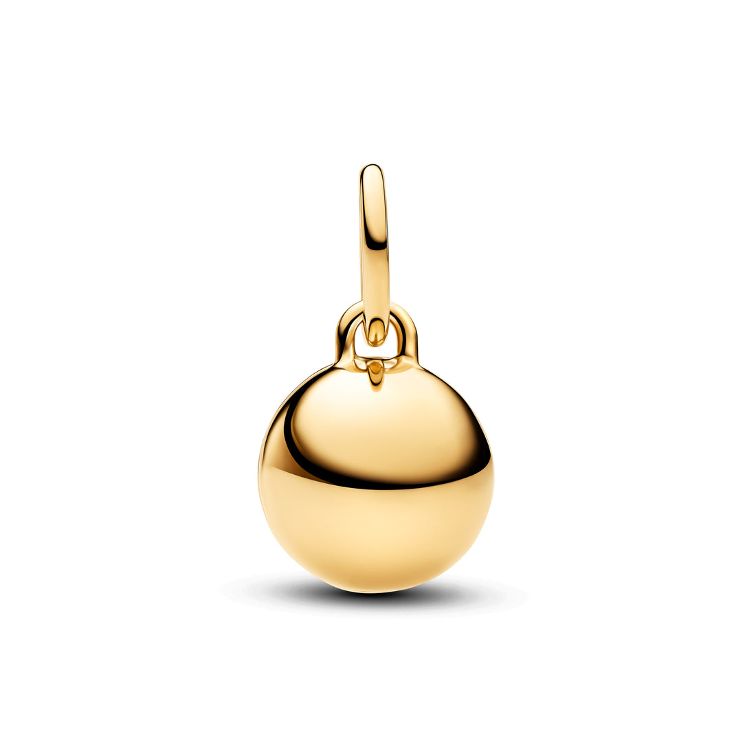 Openable Mom Ball 14K Gold-Plated Dangle With Clear Cubic Zirconia And Black Enamel
