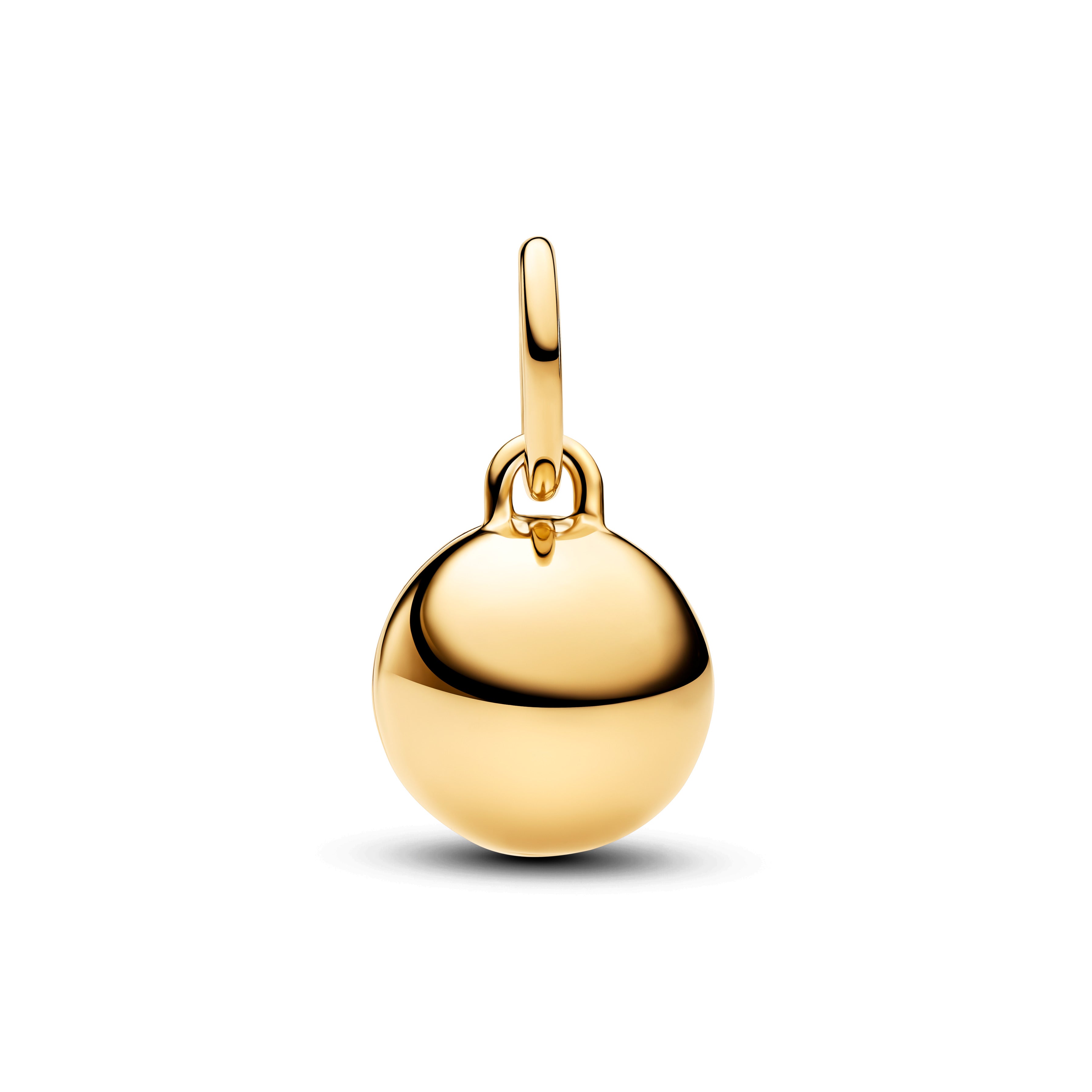 Openable Mom Ball 14K Gold-Plated Dangle With Clear Cubic Zirconia And Black Enamel